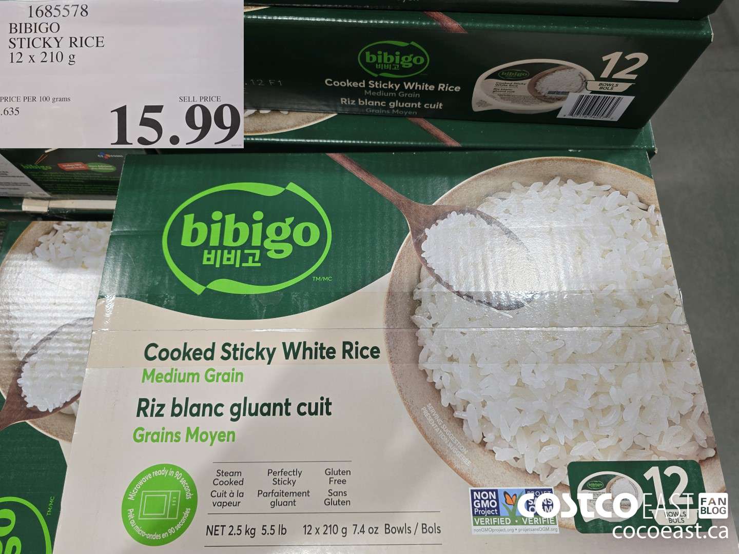 1685578 BIBIGO STICKY RICE 12x 210 G $15.99