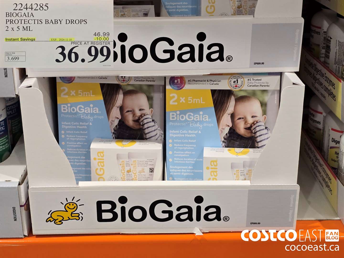 2244285 BIOGAIA PROTECTIS BABY DROPS 2 X 5 ML ($10.00 INSTANT SAVINGS EXPIRES ON 2024-11-10) $36.99