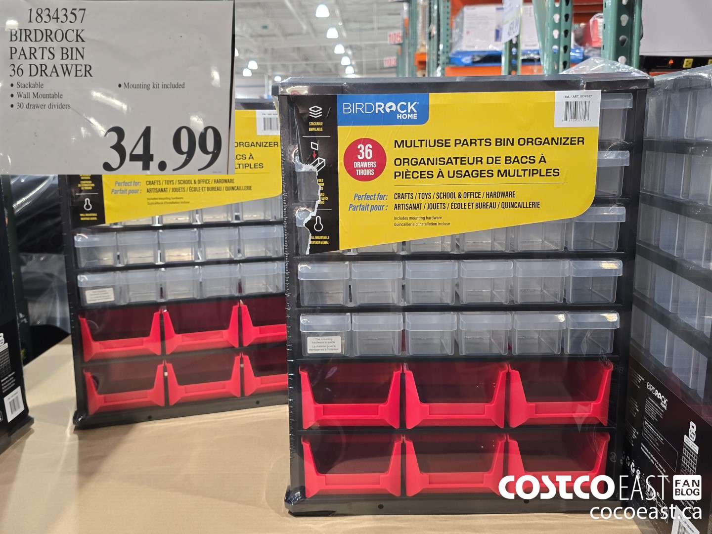 1834357 BIRDROCK PARTS BIN 36 DRAWER $34.99