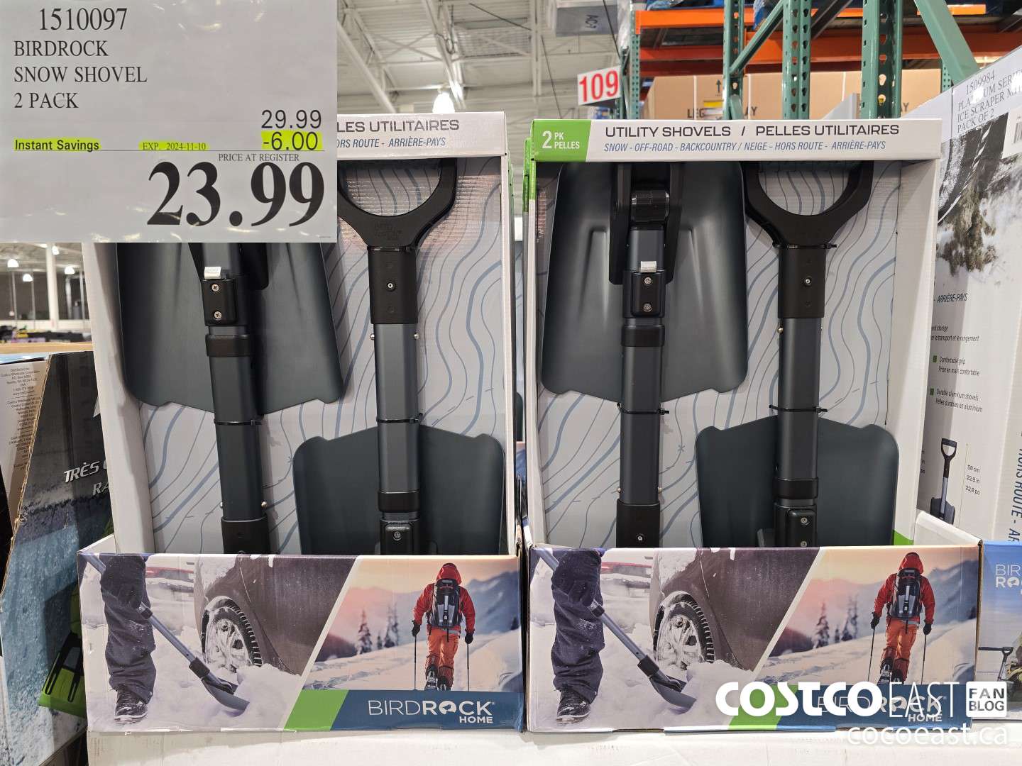 1510097 BIRDROCK SNOW SHOVEL 2 PACK ($6.00 INSTANT SAVINGS EXPIRES ON 2024-11-10) $23.99