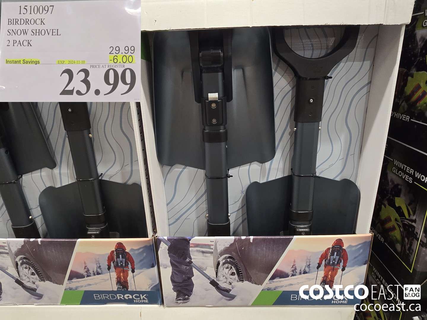 1510097 BIRDROCK SNOW SHOVEL 2 PACK ($6.00 INSTANT SAVINGS EXPIRES ON 2024-11-10) $23.99