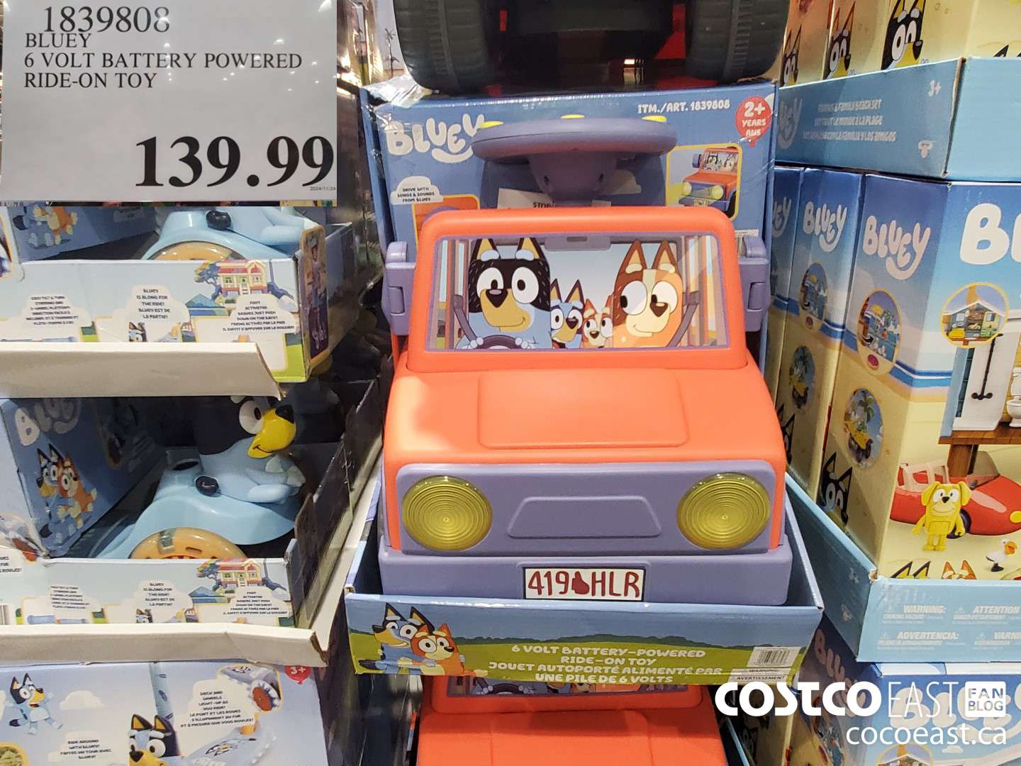 1839808 BLUEY 6 VOLT BATTERY POWERED RIDE-ON TOY $139.99