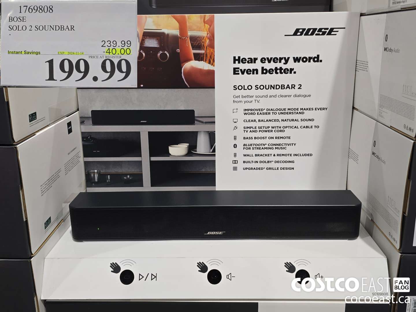 1769808 BOSE SOLO 2 SOUNDBAR ($40.00 INSTANT SAVINGS EXPIRES ON 2024-11-14) $199.99