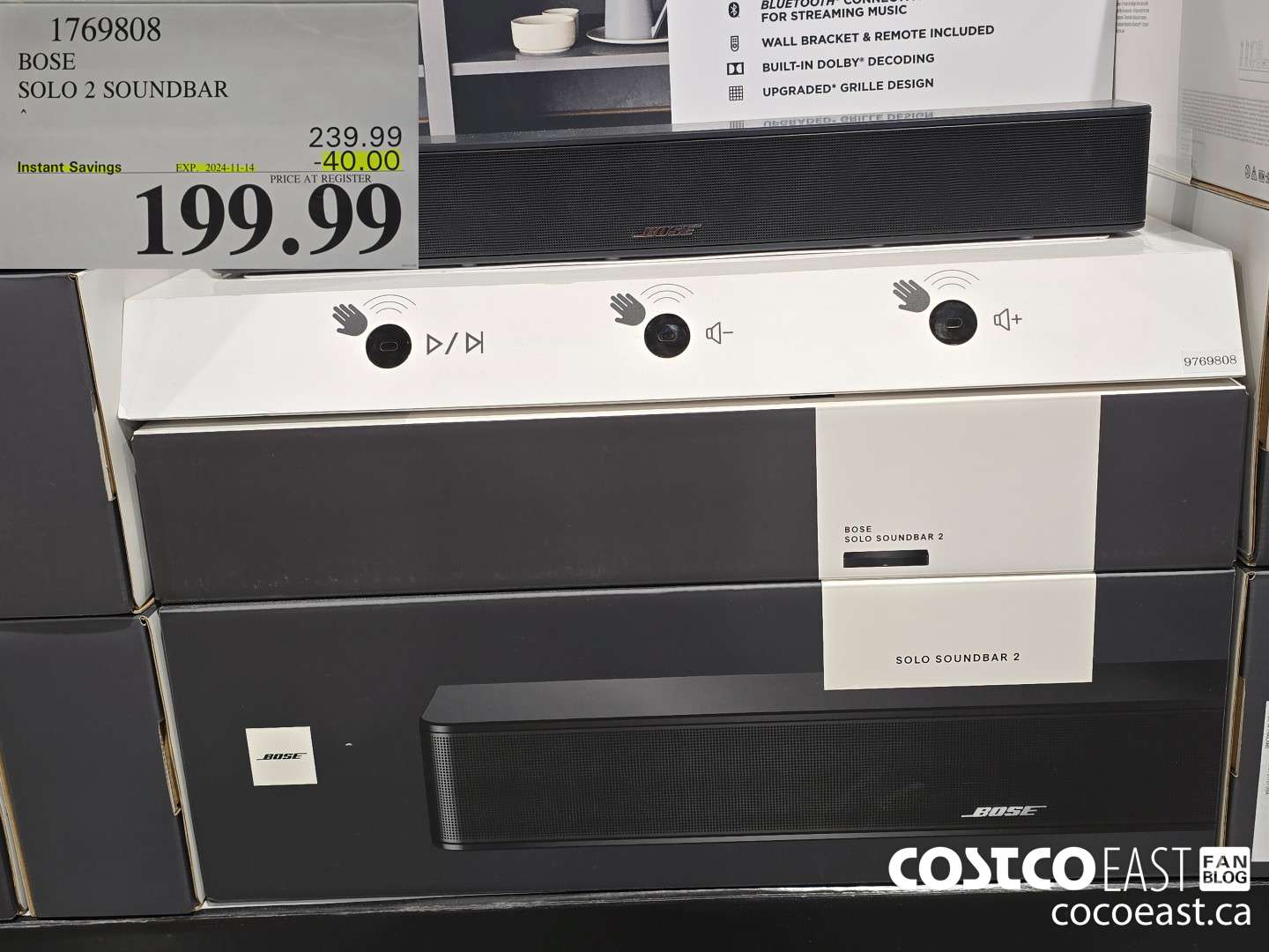 1769808 BOSE SOLO 2 SOUNDBAR ($40.00 INSTANT SAVINGS EXPIRES ON 2024-11-14) $199.99