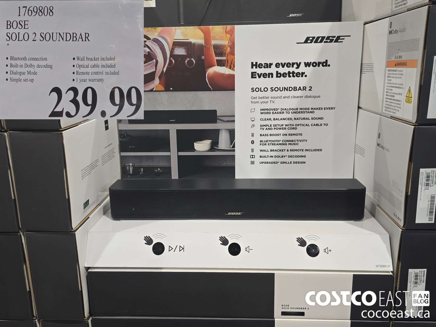 1769808 BOSE SOLO 2 SOUNDBAR $239.99