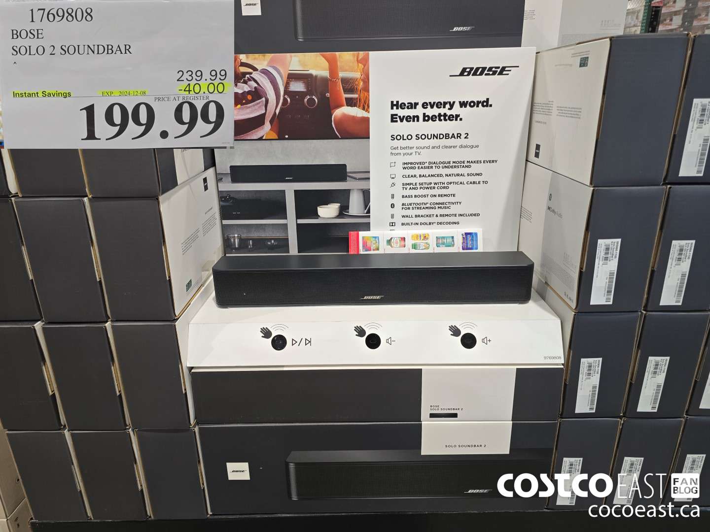 1769808 BOSE SOLO 2 SOUNDBAR ($40.00 INSTANT SAVINGS EXPIRES ON 2024-12-08) $199.99
