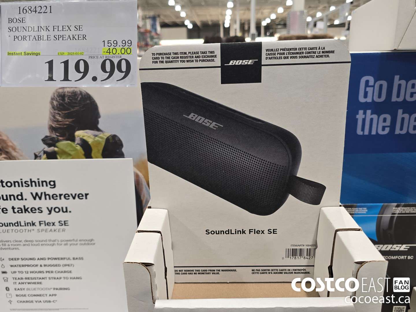 1684221 BOSE SOUNDLINK FLEX SE PORTABLE SPEAKER ($40.00 INSTANT SAVINGS EXPIRES ON 2025-01-02) $119.99