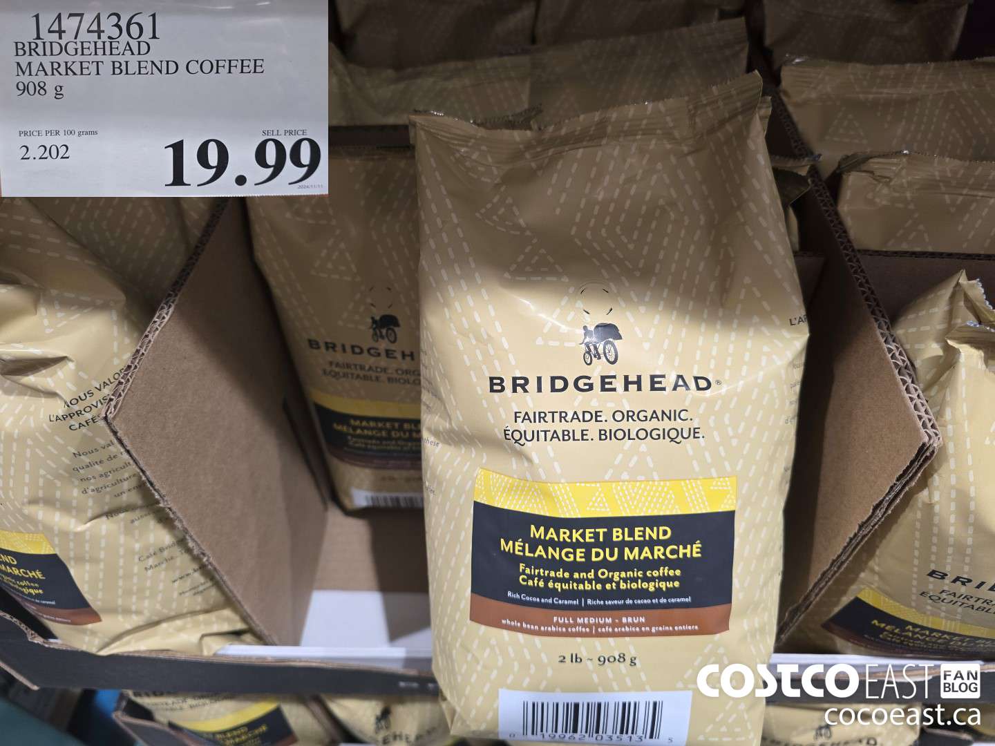 1474361 BRIDGEHEAD MARKET BLEND COFFEE 908 g $19.99