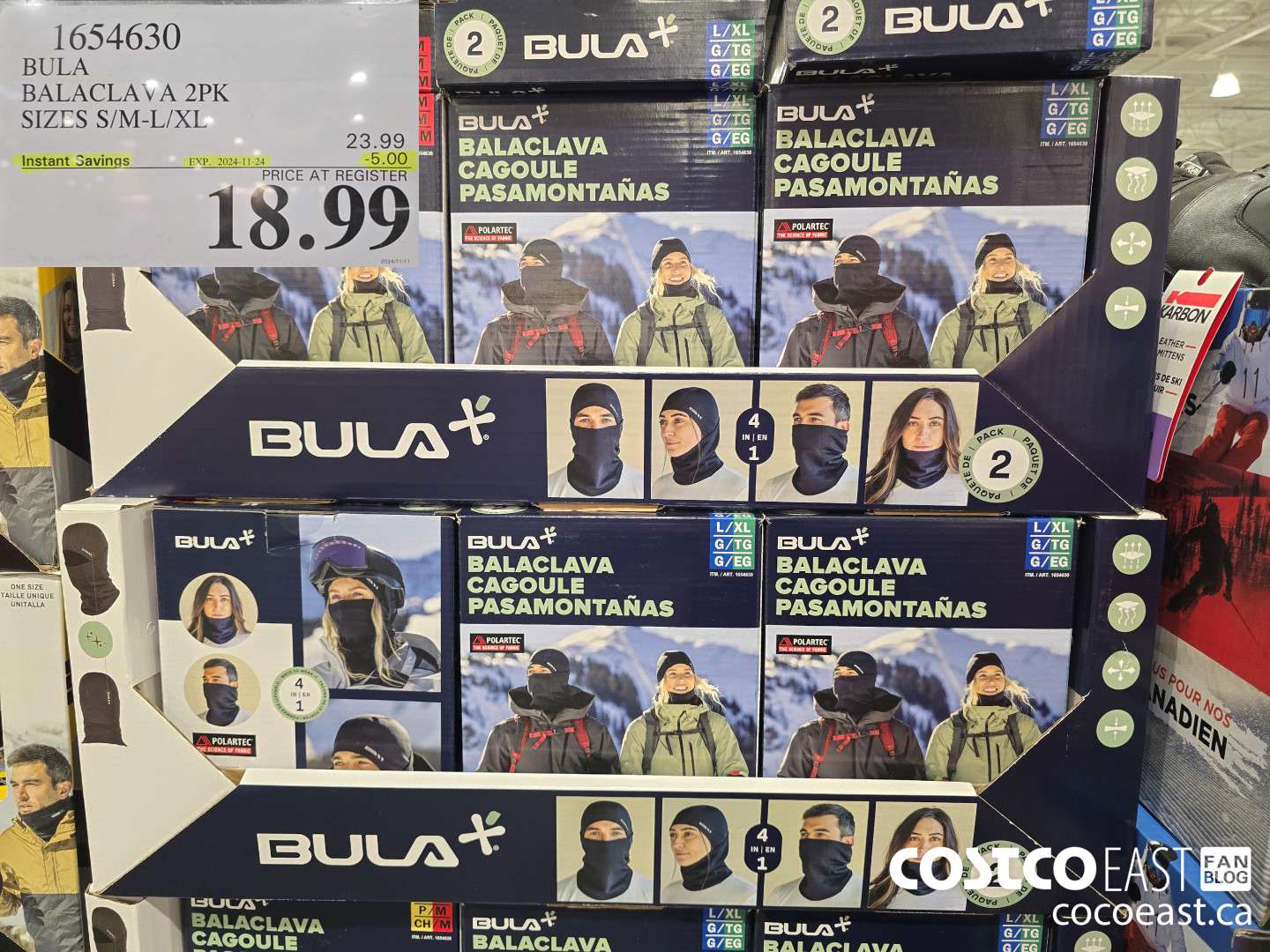 1654630 BULA BALACLAVA 2PK SIZES S/M-L/XL ($5.00 INSTANT SAVINGS EXPIRES ON 2024-11-24) $18.99