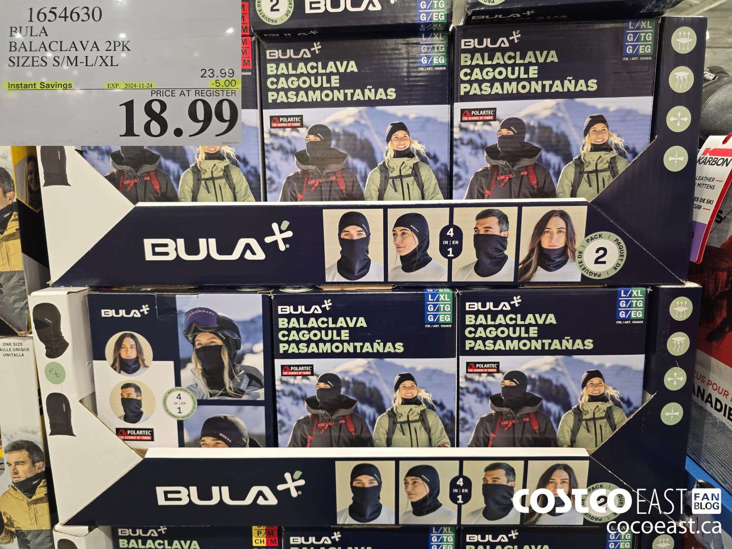 1654630 BULA BALACLAVA 2PK SIZES S/M-L/XL ($5.00 INSTANT SAVINGS EXPIRES ON 2024-11-24) $18.99
