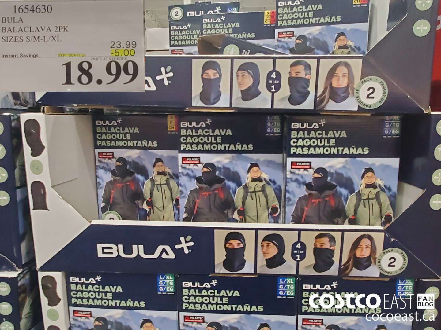 1654630 BULA BALACLAVA 2PK SIZES S/M-L/XL ($5.00 INSTANT SAVINGS EXPIRES ON 2024-11-24) $18.99