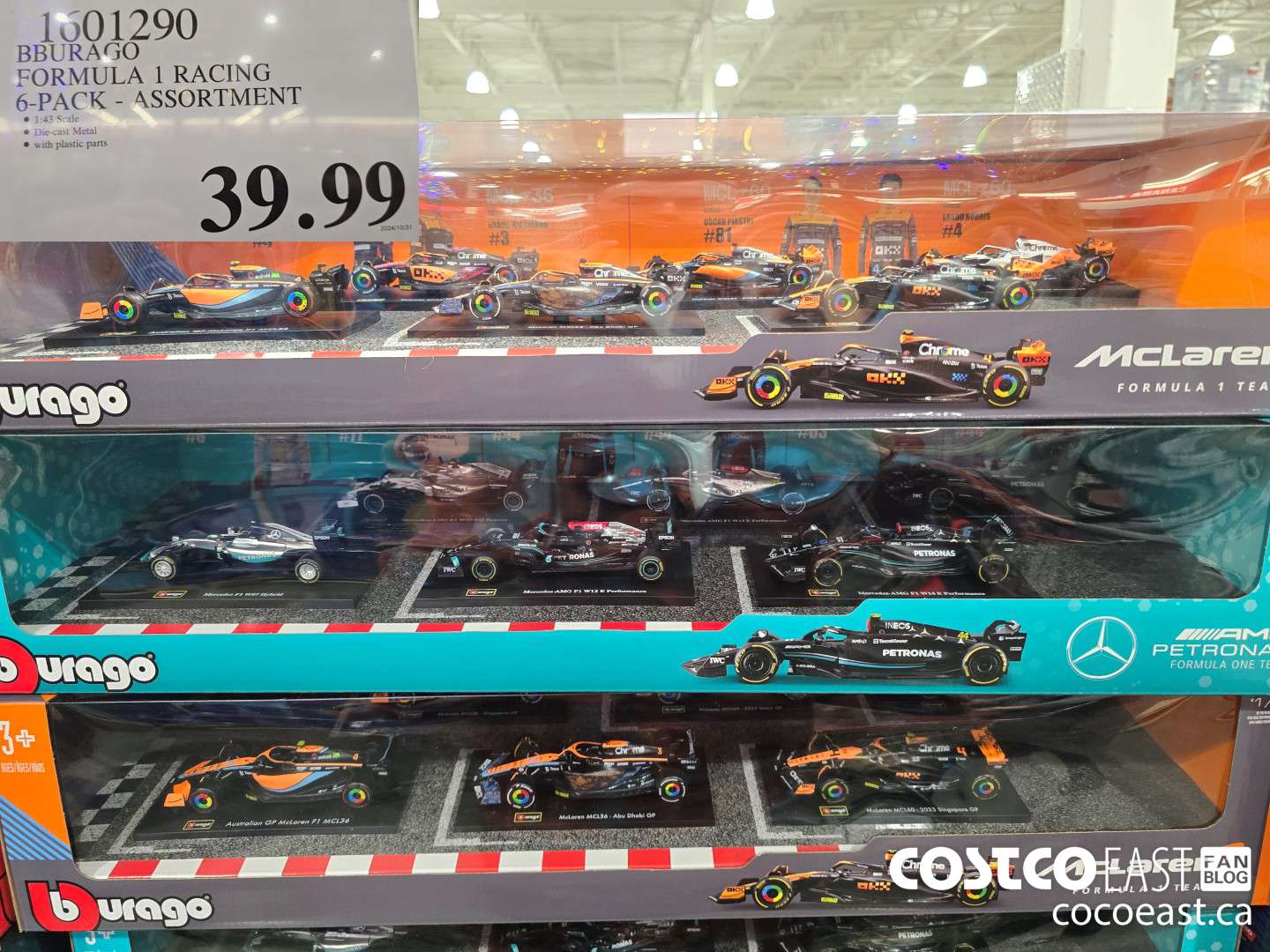 1601290 BURAGO FORMULA 1 RACING 6-PACK - ASSORTMENT $39.99
