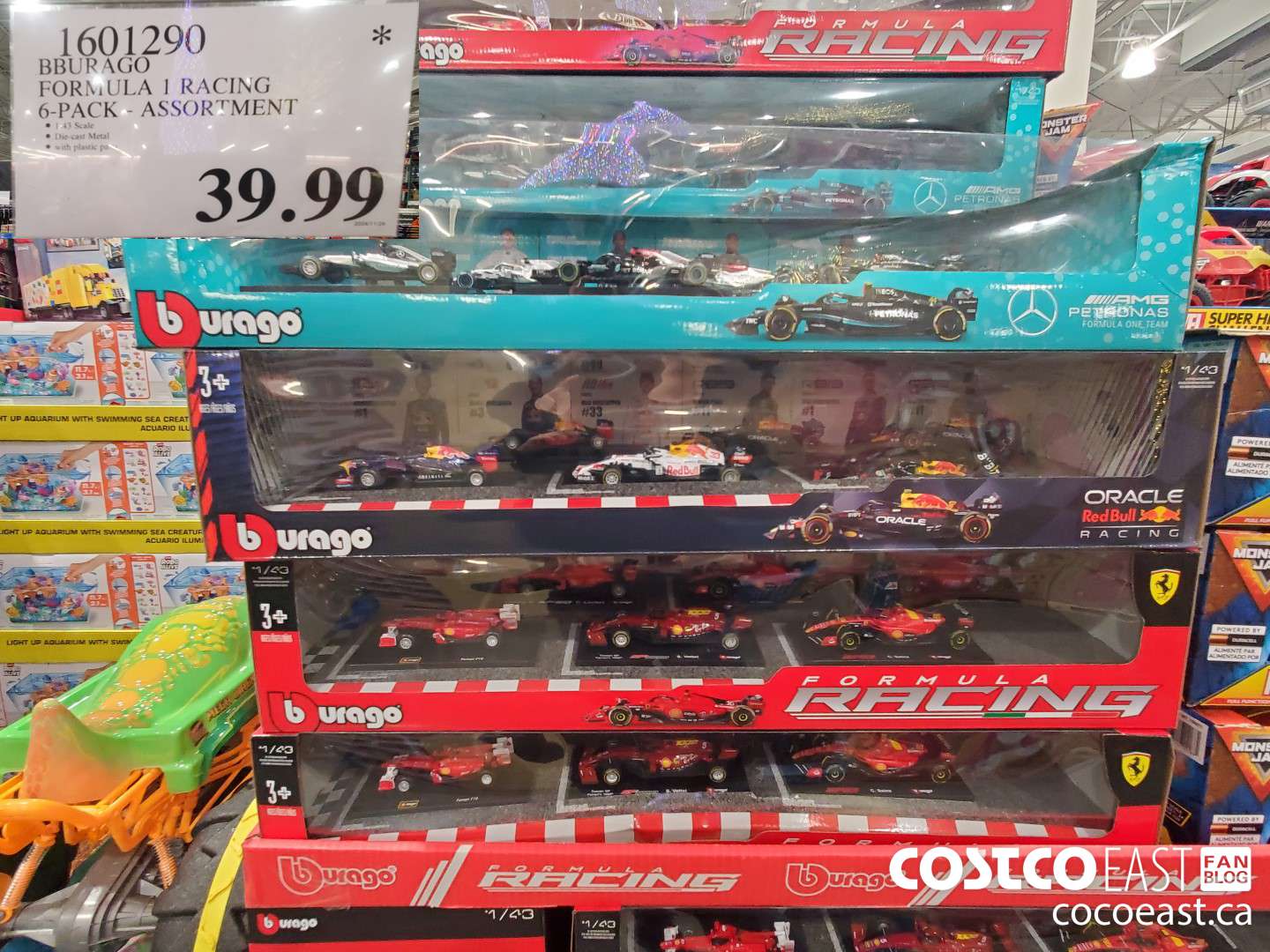 1601290 BURAGO FORMULA 1 RACING 6-PACK - ASSORTMENT $39.99