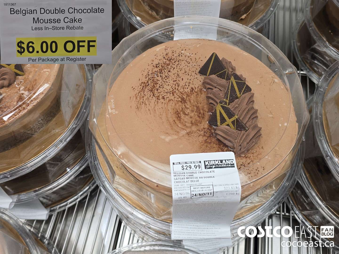 1811367 Belgian Double Chocolate Mousse Cake ($6.00 INSTANT SAVINGS)