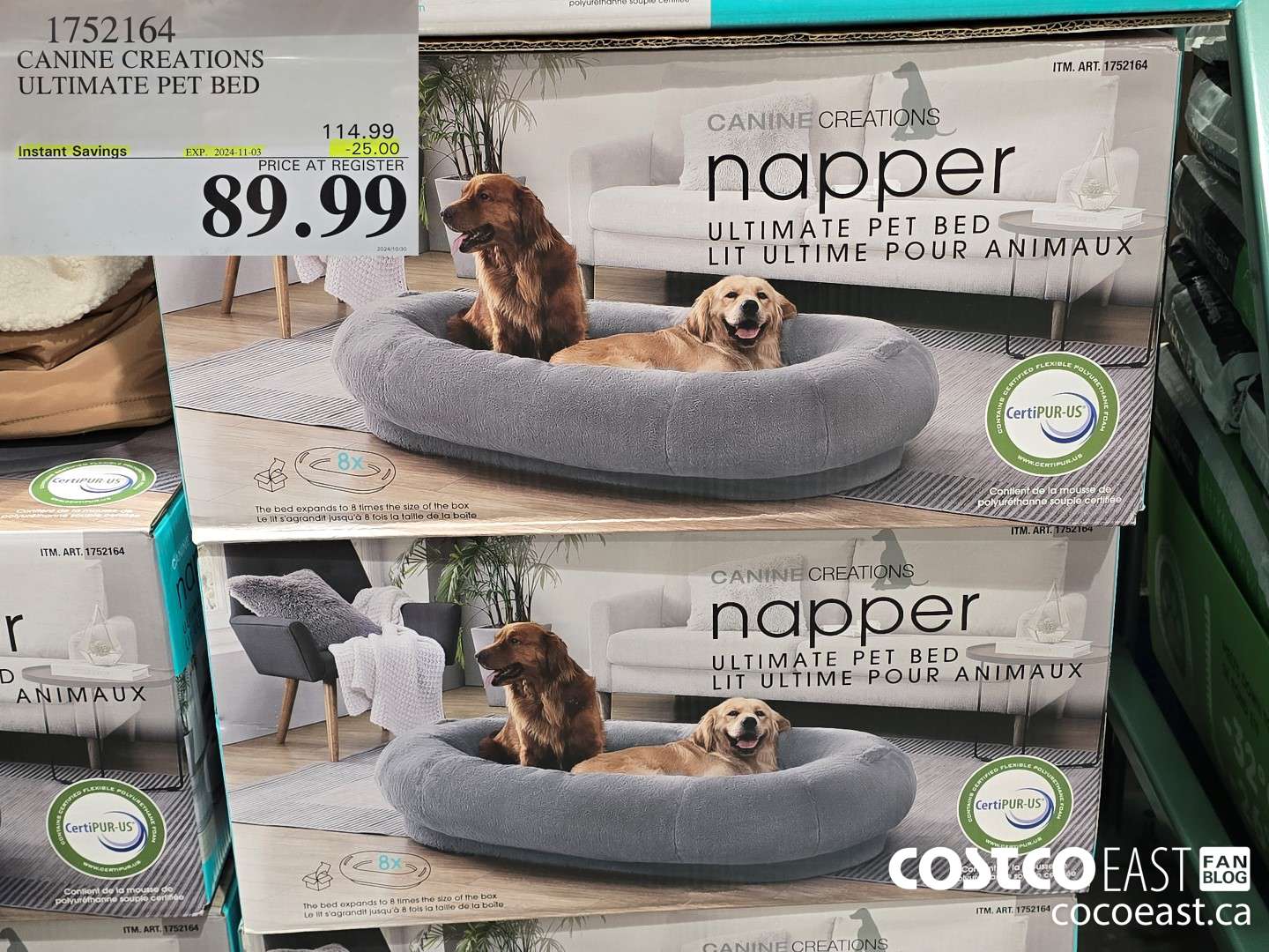 1752164 CANINE CREATIONS ULTIMATE PET BED 68