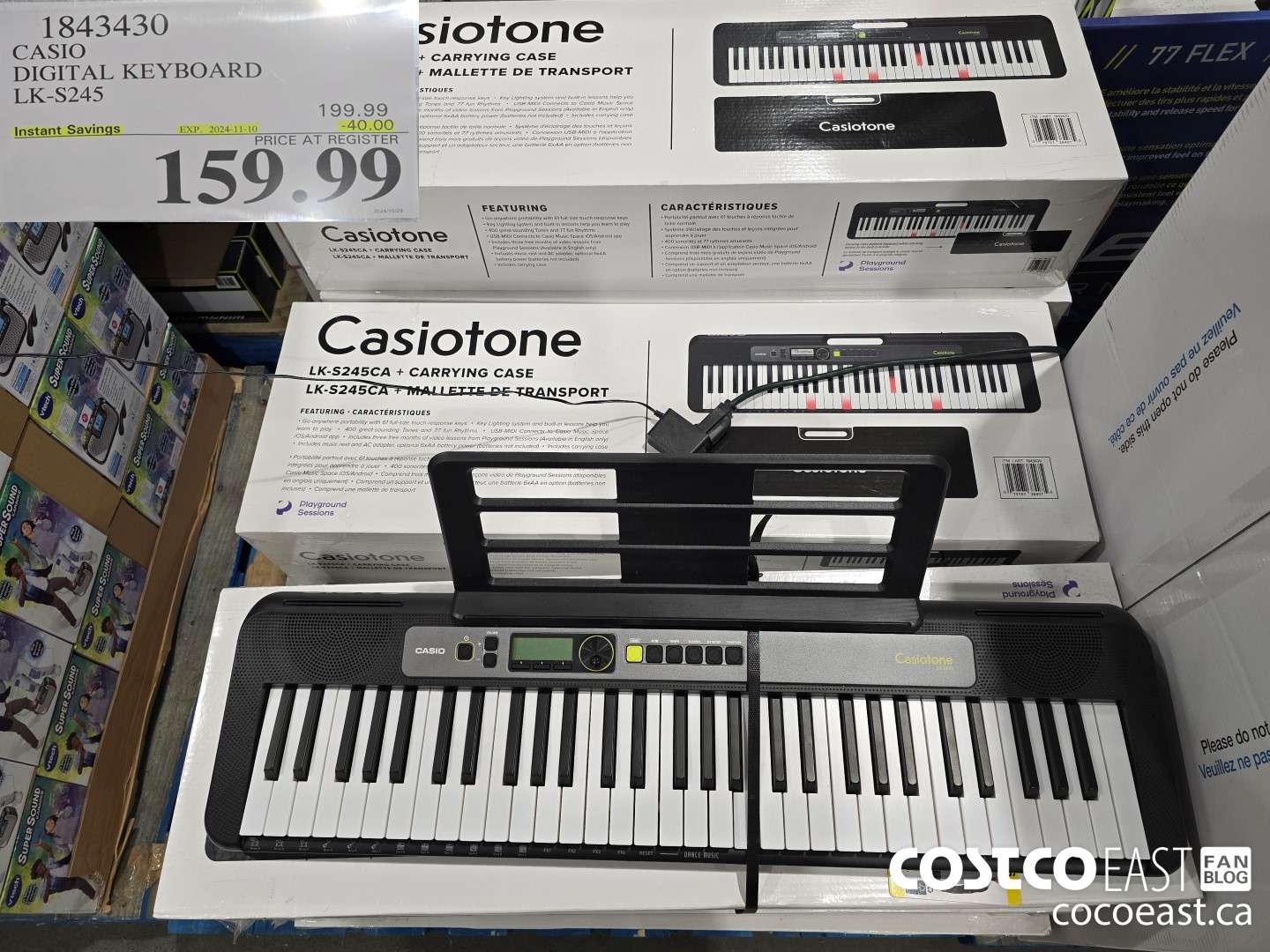1843430 CASIO DIGITAL KEYBOARD LK-S245 WITH CASE ($40.00 INSTANT SAVINGS EXPIRES ON 2024-11-10) $159.99