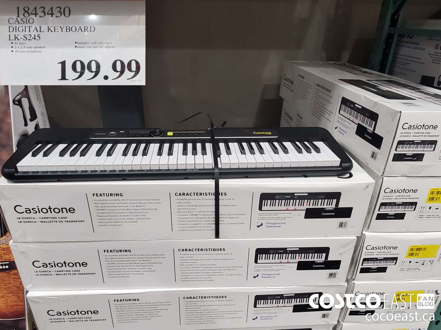 1843430 CASIO DIGITAL KEYBOARD LK-S245 ($40.00 INSTANT SAVINGS EXPIRES ON 2024-11-10) $199.99