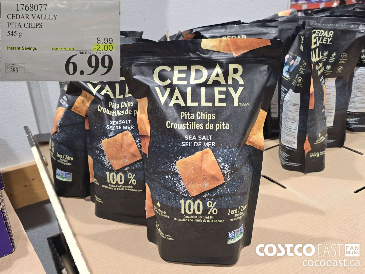 1768077 CEDAR VALLEY PITA CHIPS 545G ($2.00 INSTANT SAVINGS EXPIRES ON 2024-11-24) $6.99