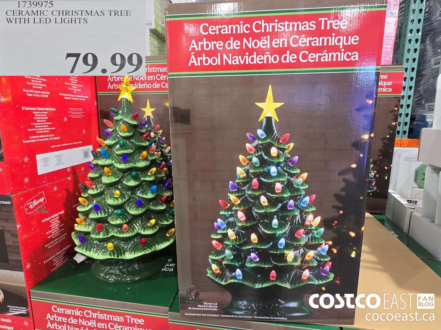1739975 CERAMIC CHRISTMAS TREE WITH LED LIGHTS $79.99