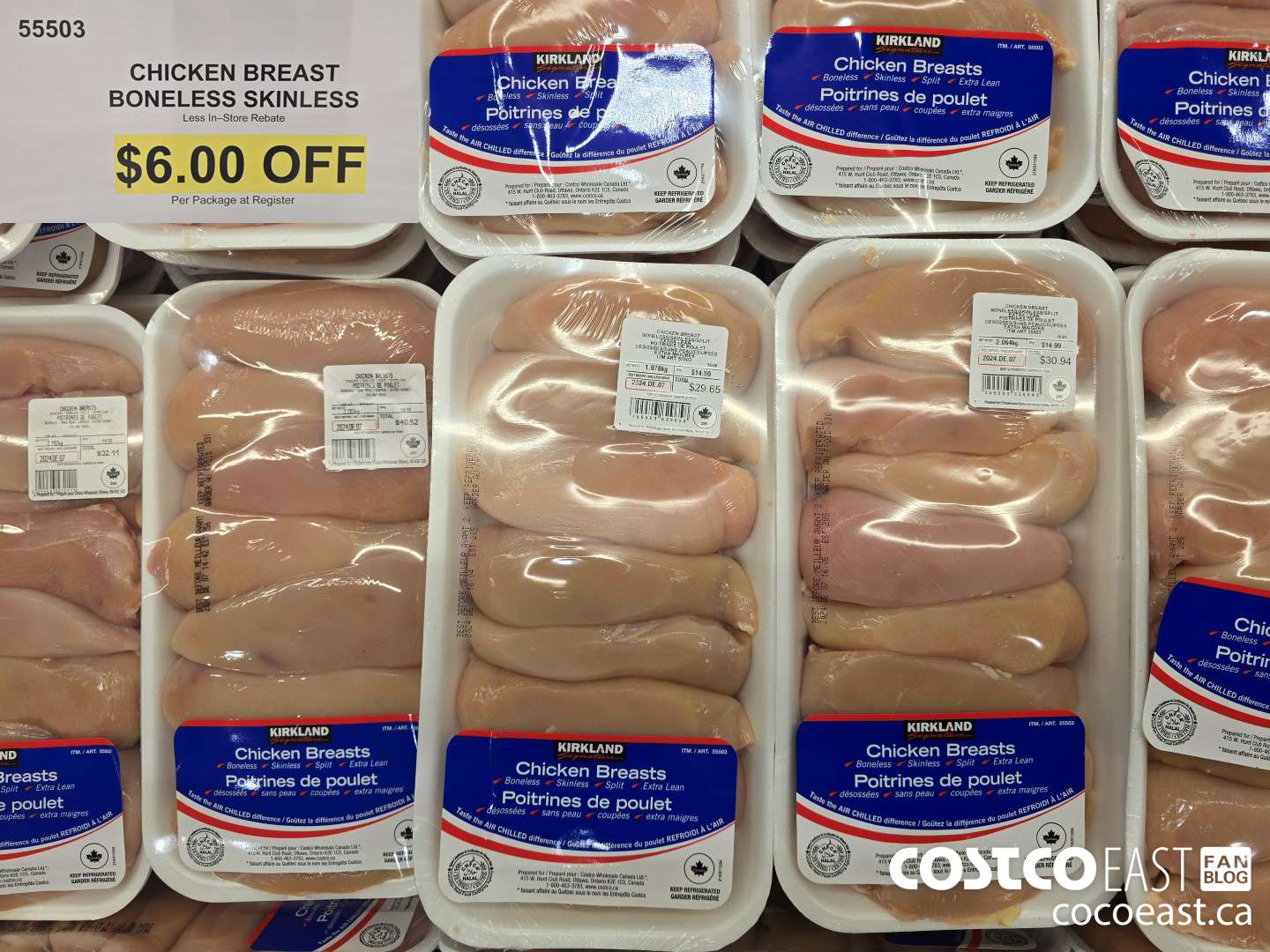 55503 CHICKEN BREAST BONELESS SKINLESS ($6.00 INSTANT SAVINGS)