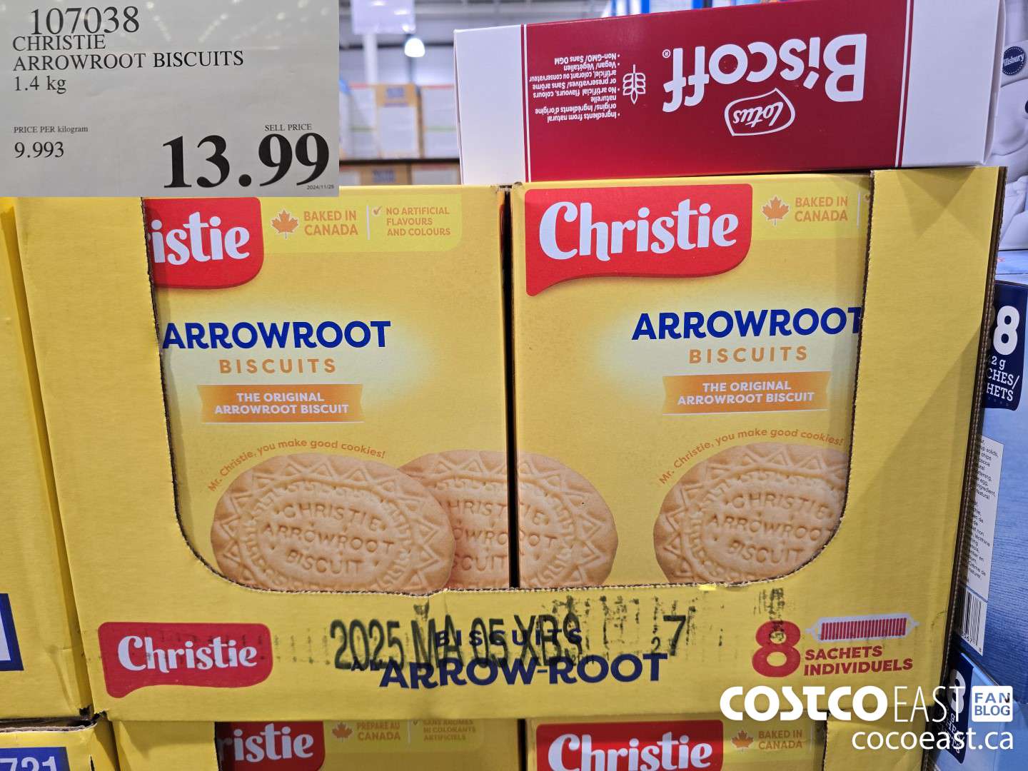 107038 CHRISTIE BROWN ARROWROOT BISCUITS 1.4 KG $13.99