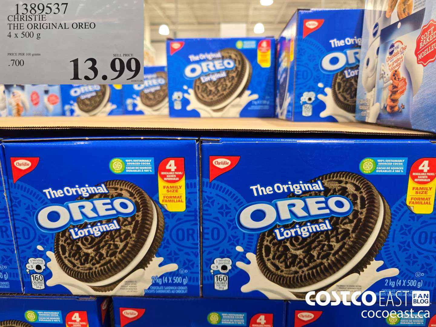 1389537 CHRISTIE THE ORIGINAL OREO 4 x 500 g $13.99