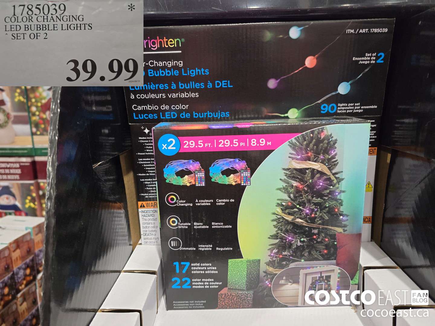 1785039 COLOR CHANGING LED BUBBLE LIGHTS SET OF 2 $39.99