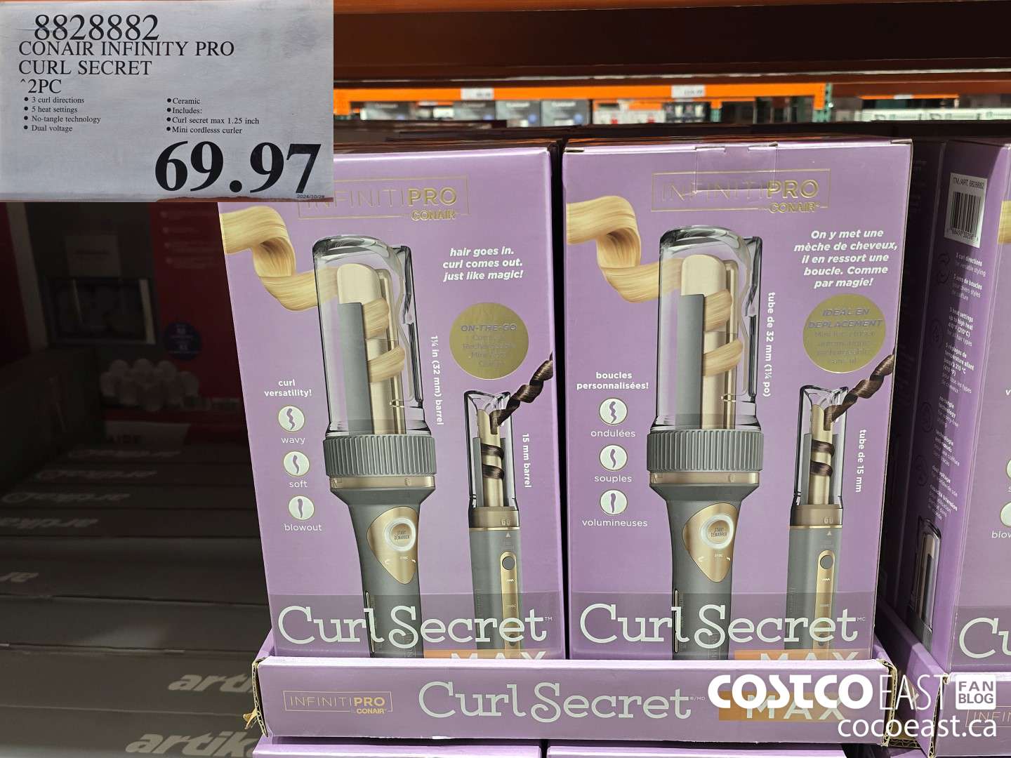 8828882 CONAIR INFINITY PRO CURL SECRET 2PC $69.97
