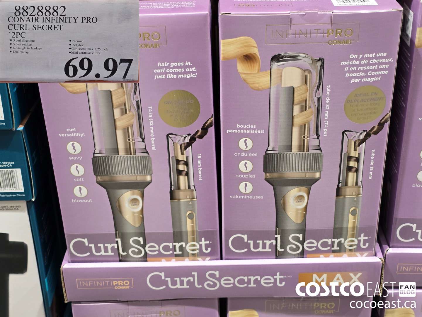 8828882 CONAIR INFINITY PRO CURL SECRET 2PC $69.97