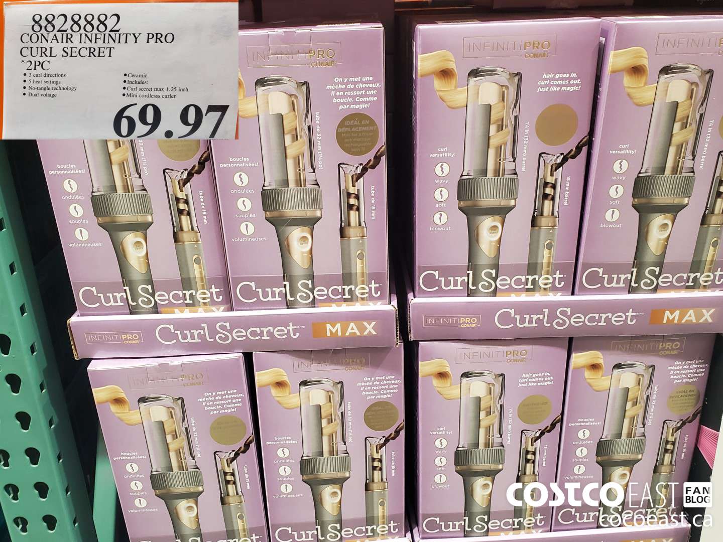 88288852 CONAIR INFINITY PRO CURL SECRET 2PC $69.97