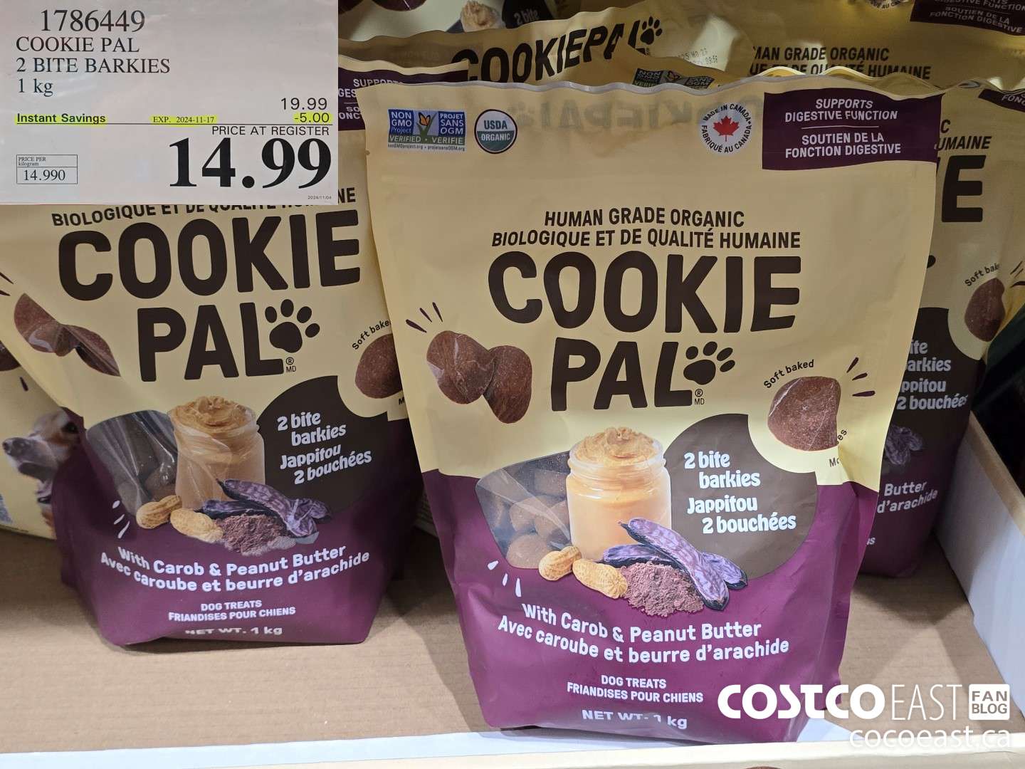 1786449 COOKIE PAL 2 BITE BARKIES 1 kg ($5.00 INSTANT SAVINGS EXPIRES ON 2024-11-17) $14.99