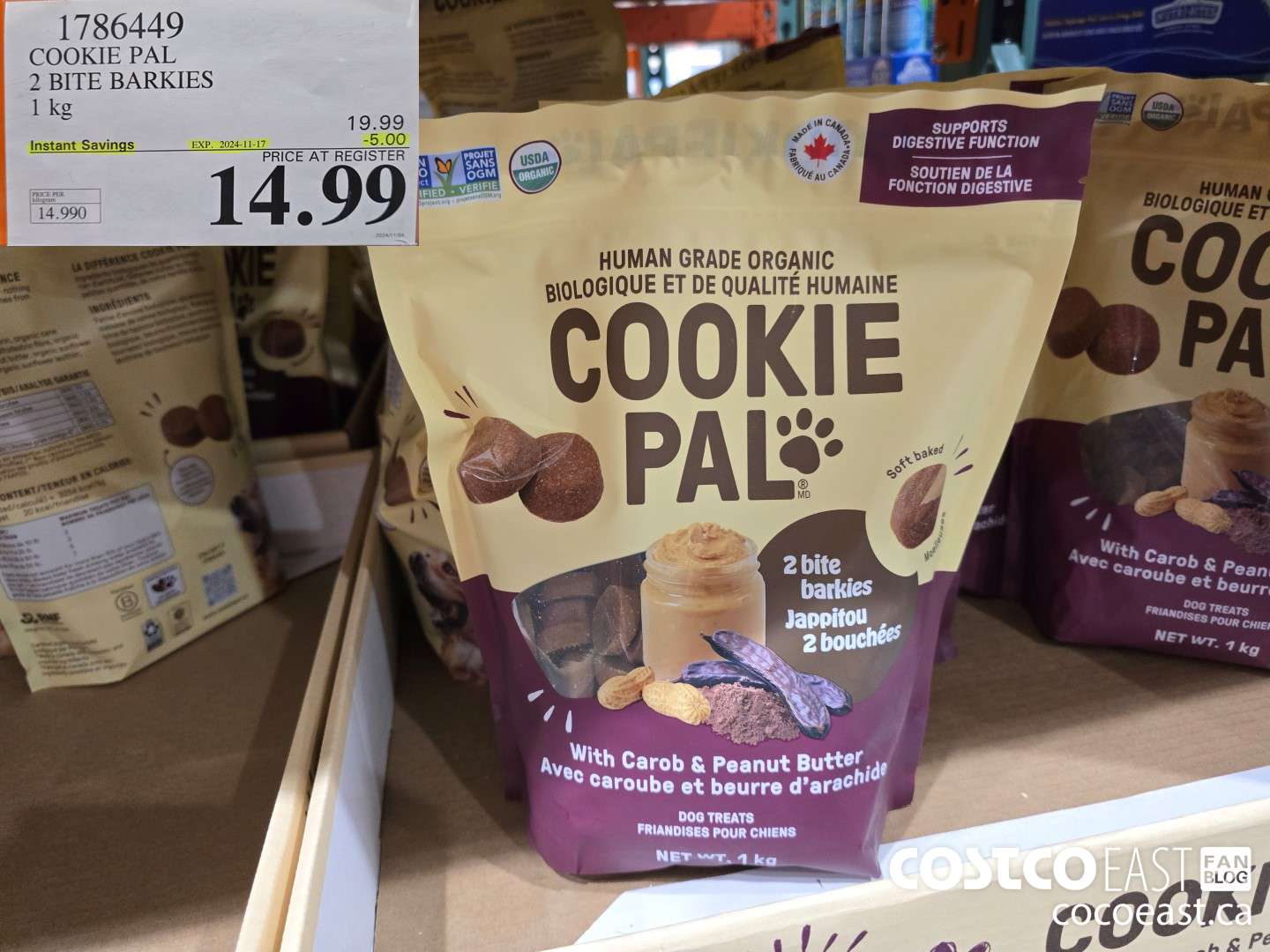 1786449 COOKIE PAL 2 BITE BARKIES 1 kg ($5.00 INSTANT SAVINGS EXPIRES ON 2024-11-17) $14.99