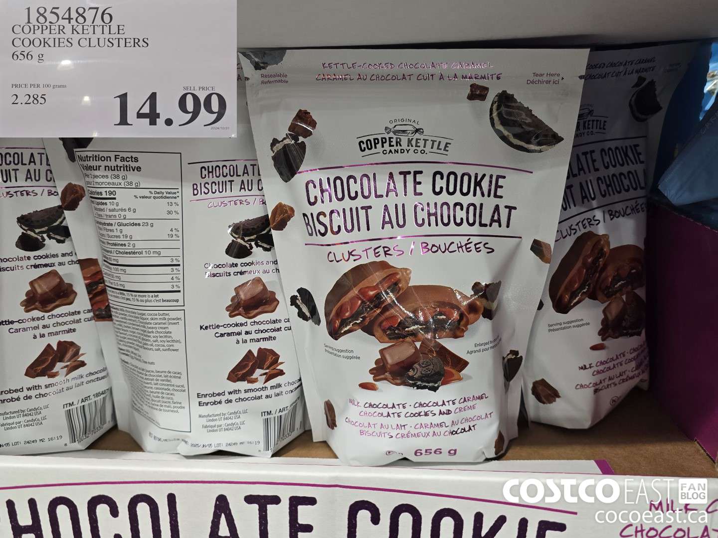 1854876 COPPER KETTLE COOKIES CLUSTERS 656 G $14.99