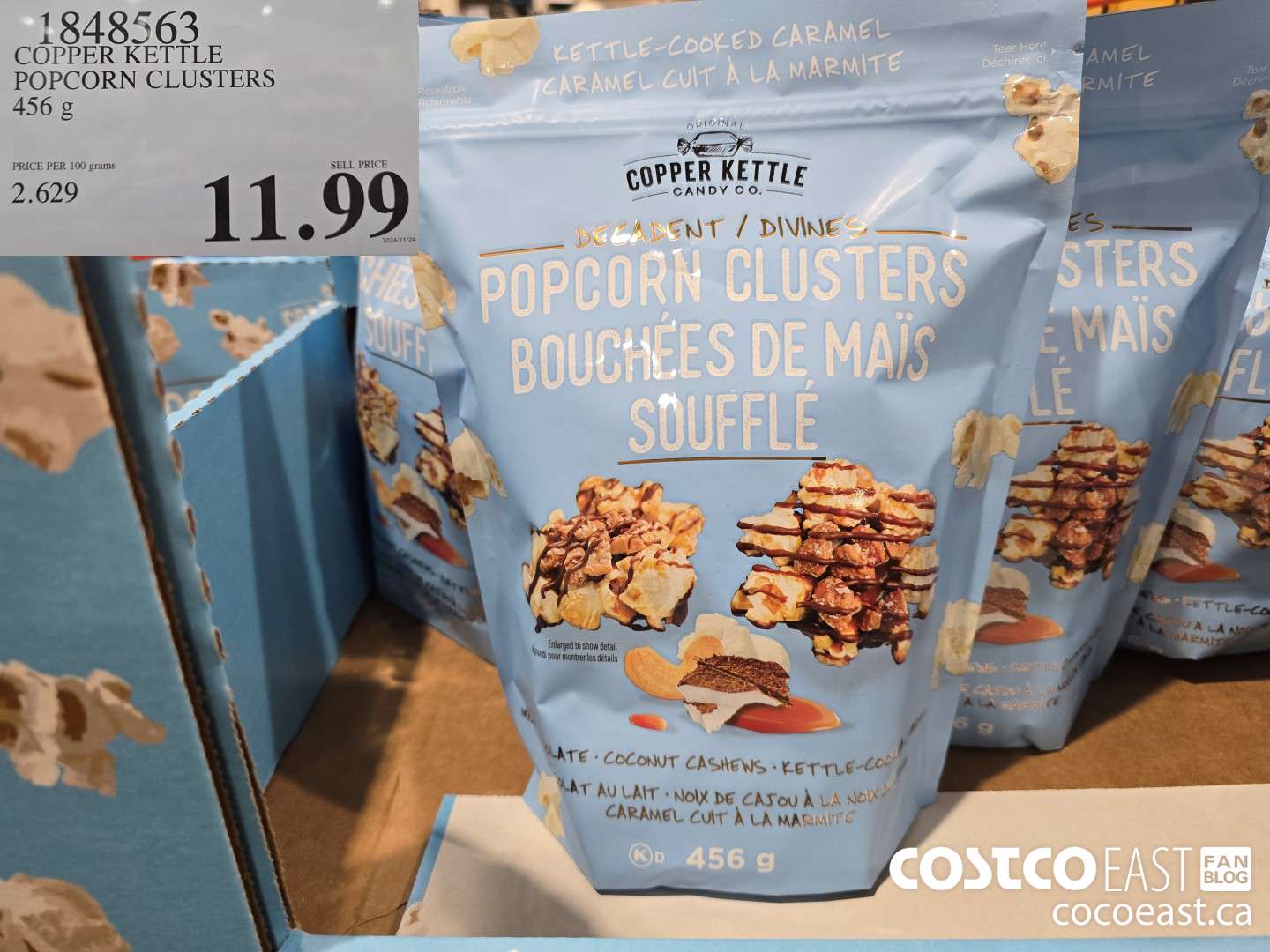 1848563 COPPER KETTLE POPCORN CLUSTERS 456 g $11.99