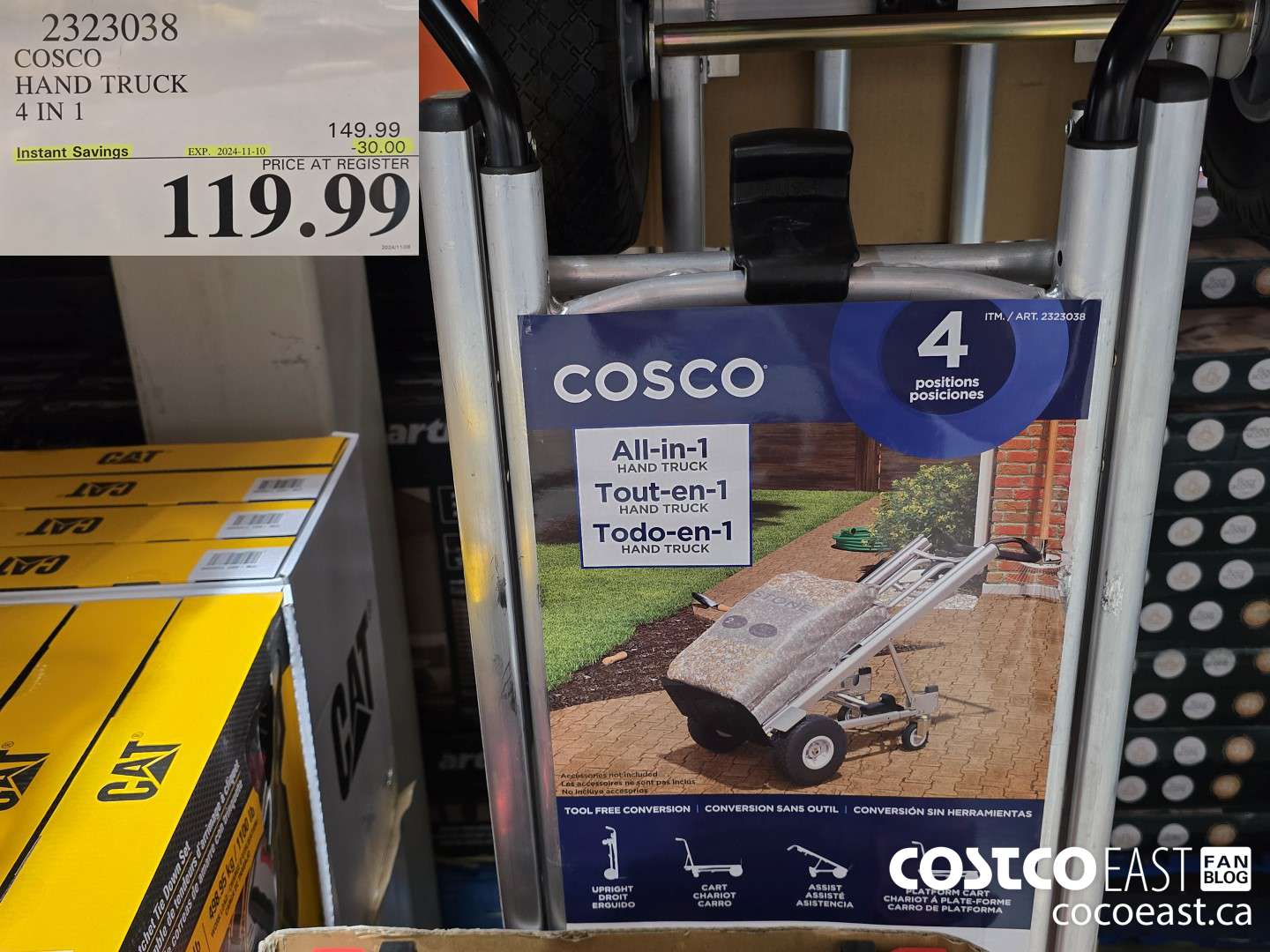 2323038 COSCO HAND TRUCK 4 IN 1 ($30.00 INSTANT SAVINGS EXPIRES ON 2024-11-10) $119.99