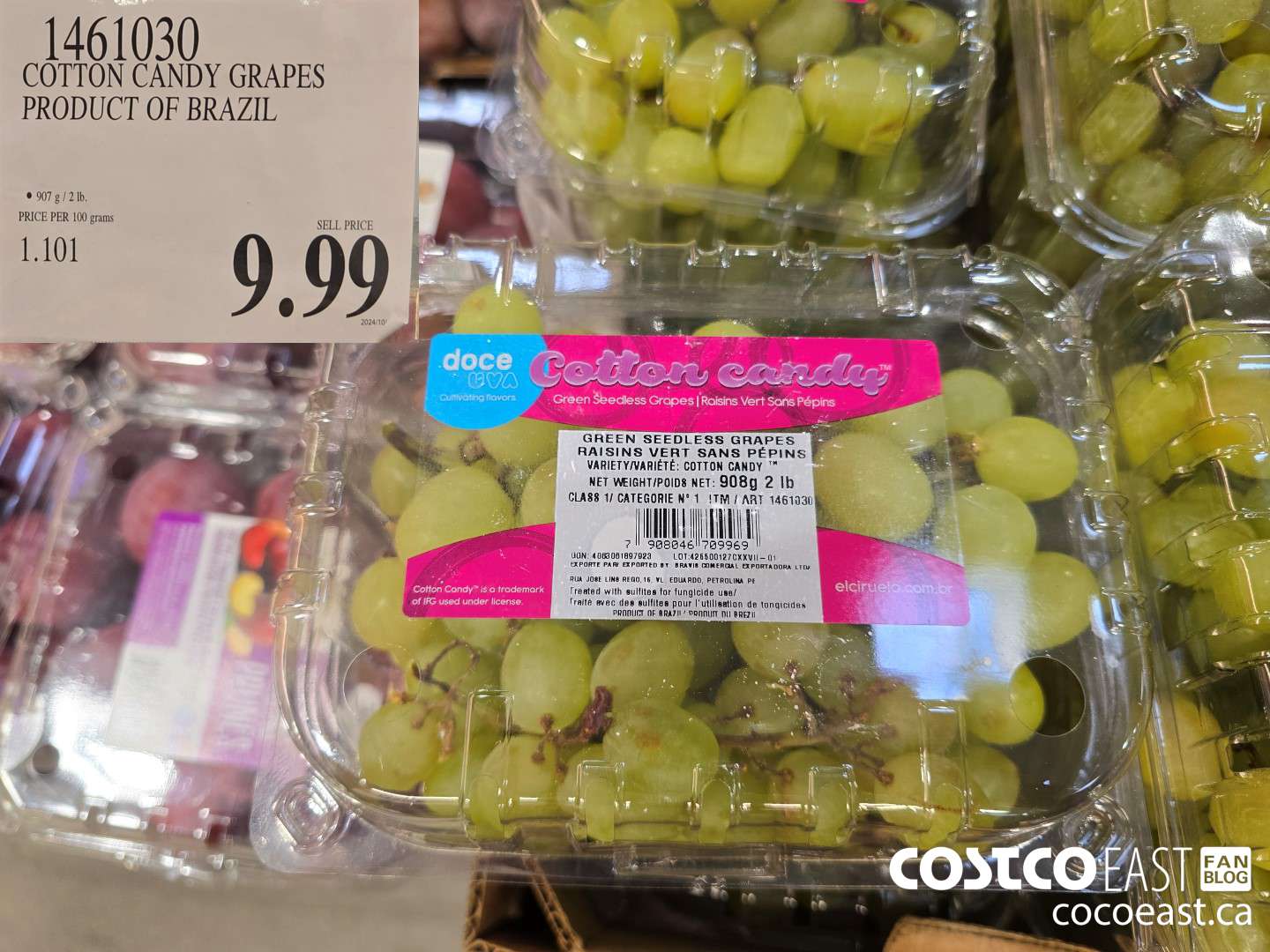 1461030 COTTON CANDY GRAPES PRODUCT OF BRAZIL $9.99