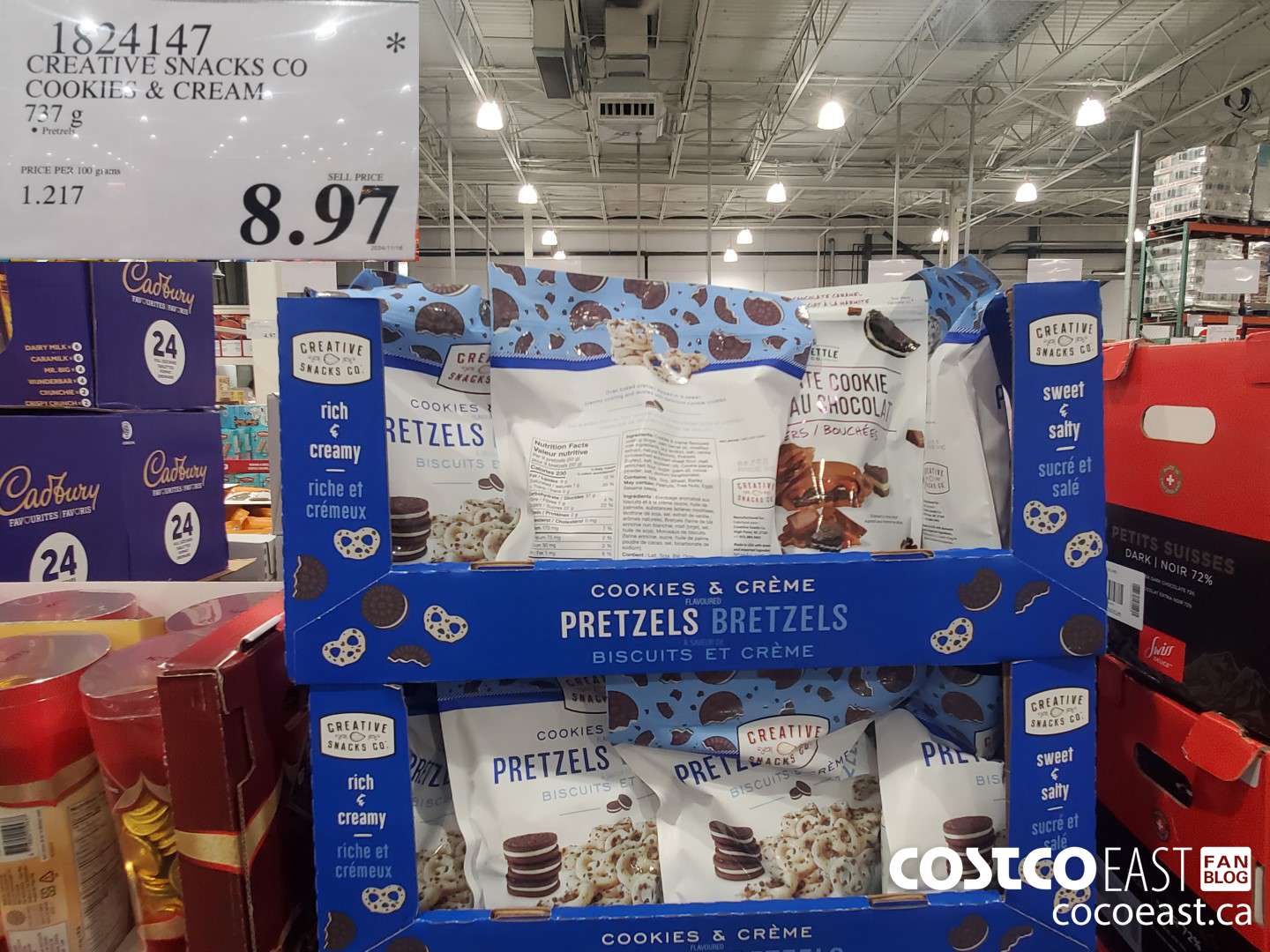 1824147 CREATIVE SNACKS CO COOKIES & CREAM 137g $8.97