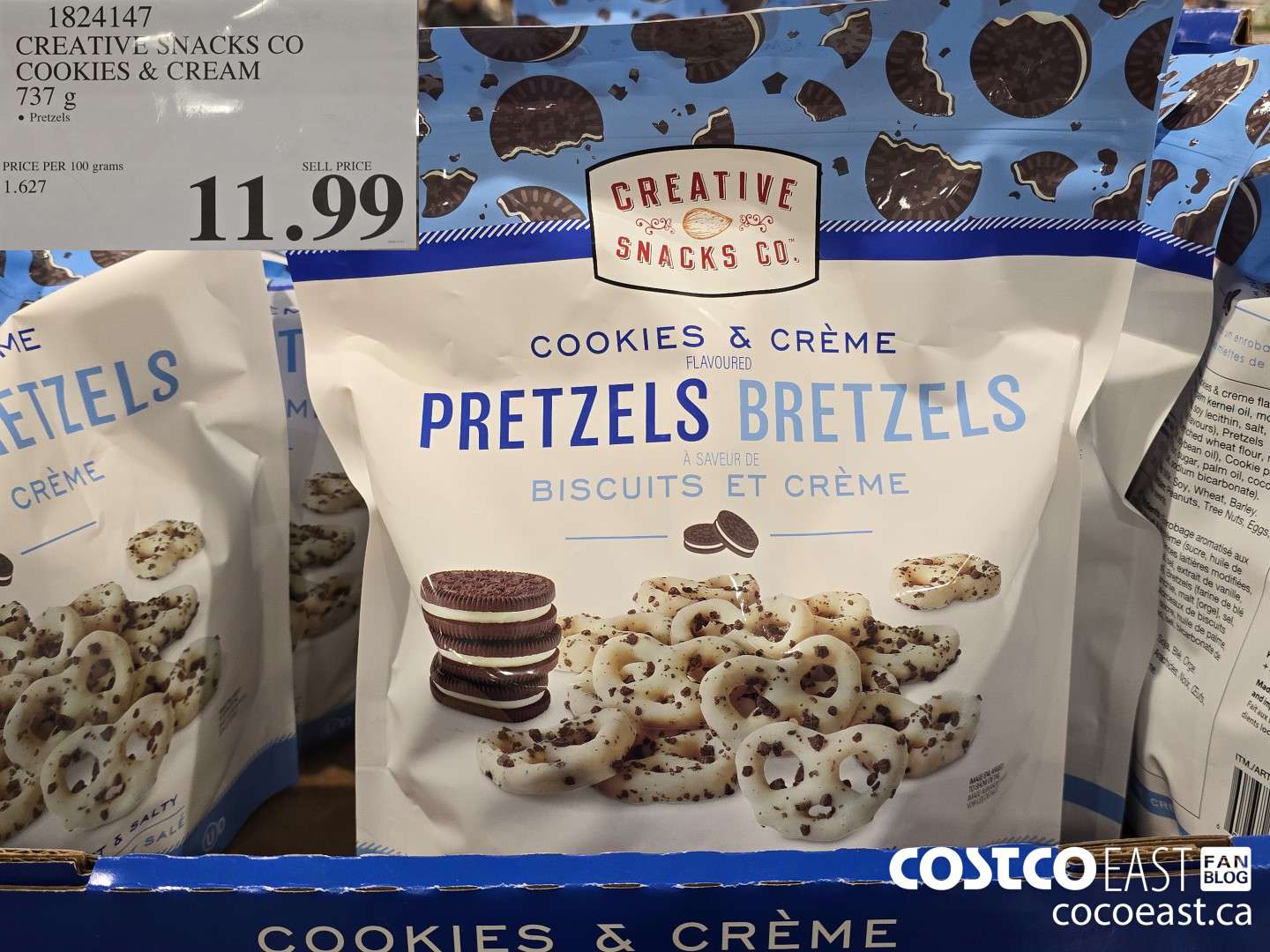 1824147 CREATIVE SNACKS CO COOKIES & CREAM 737 G $11.99