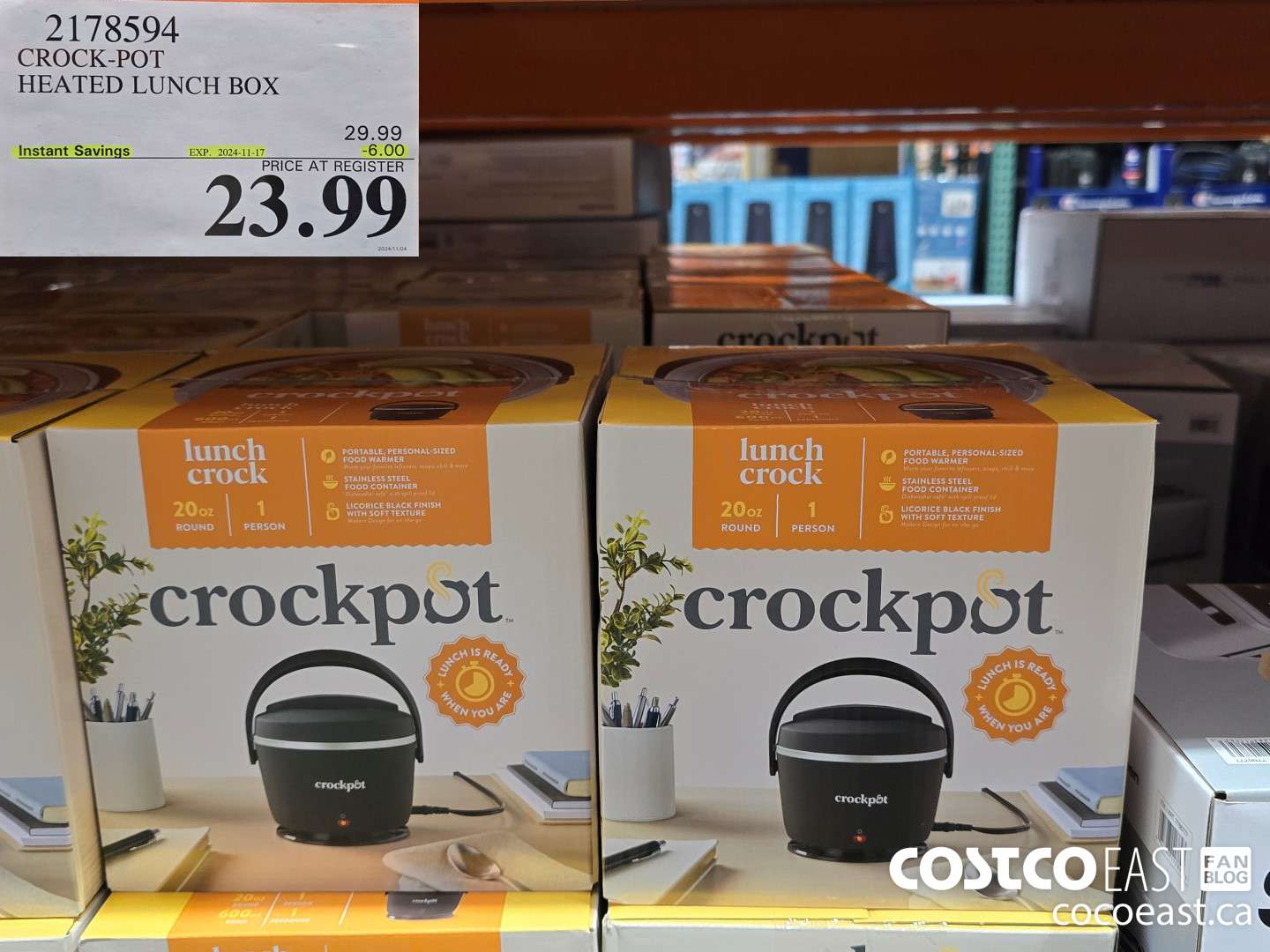 2178594 CROCK-POT HEATED LUNCH BOX ($6.00 INSTANT SAVINGS EXPIRES ON 2024-11-17) $23.99
