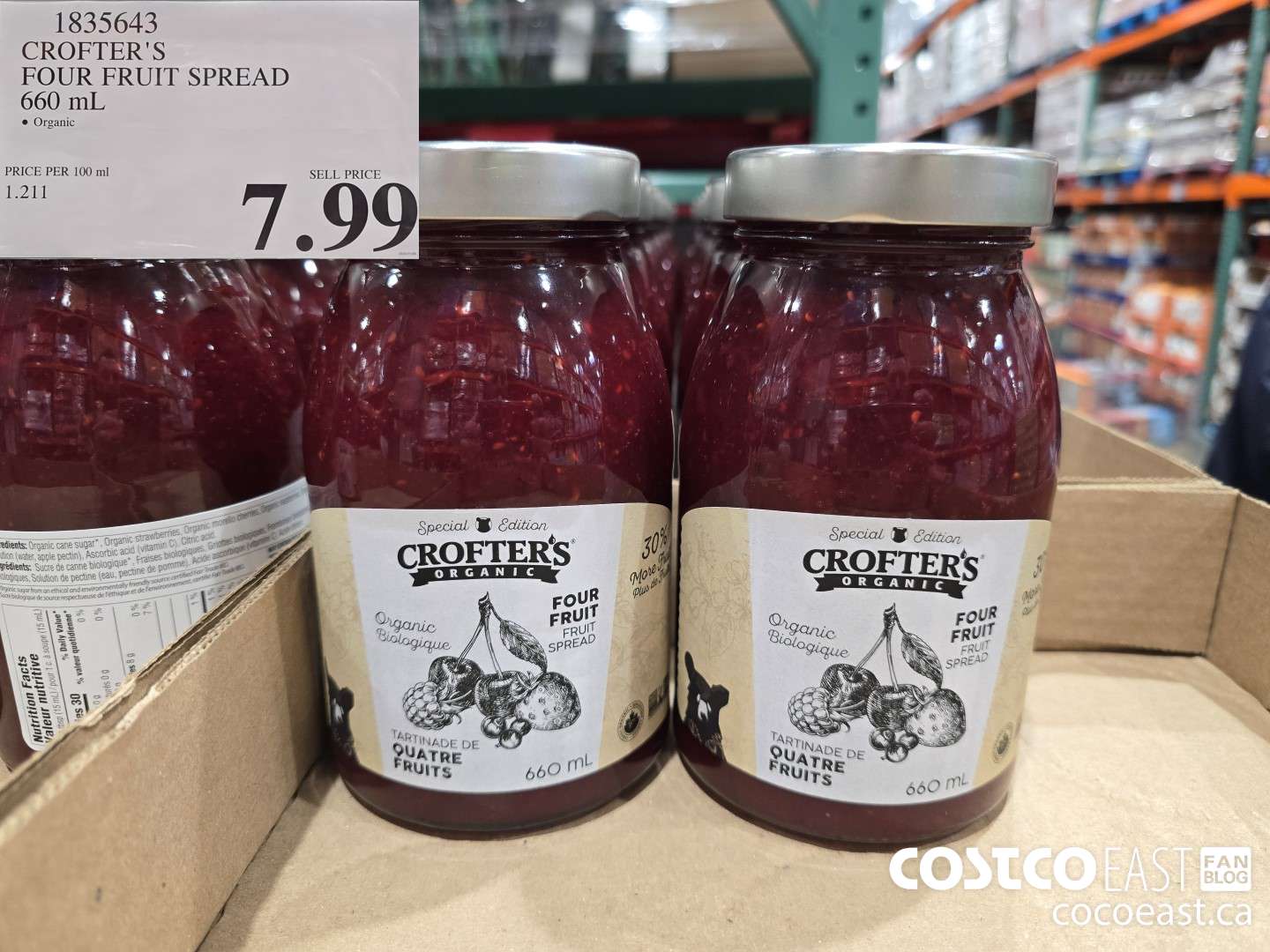 1835643 CROFTER'S FOUR FRUIT SPREAD 660 mL $7.99