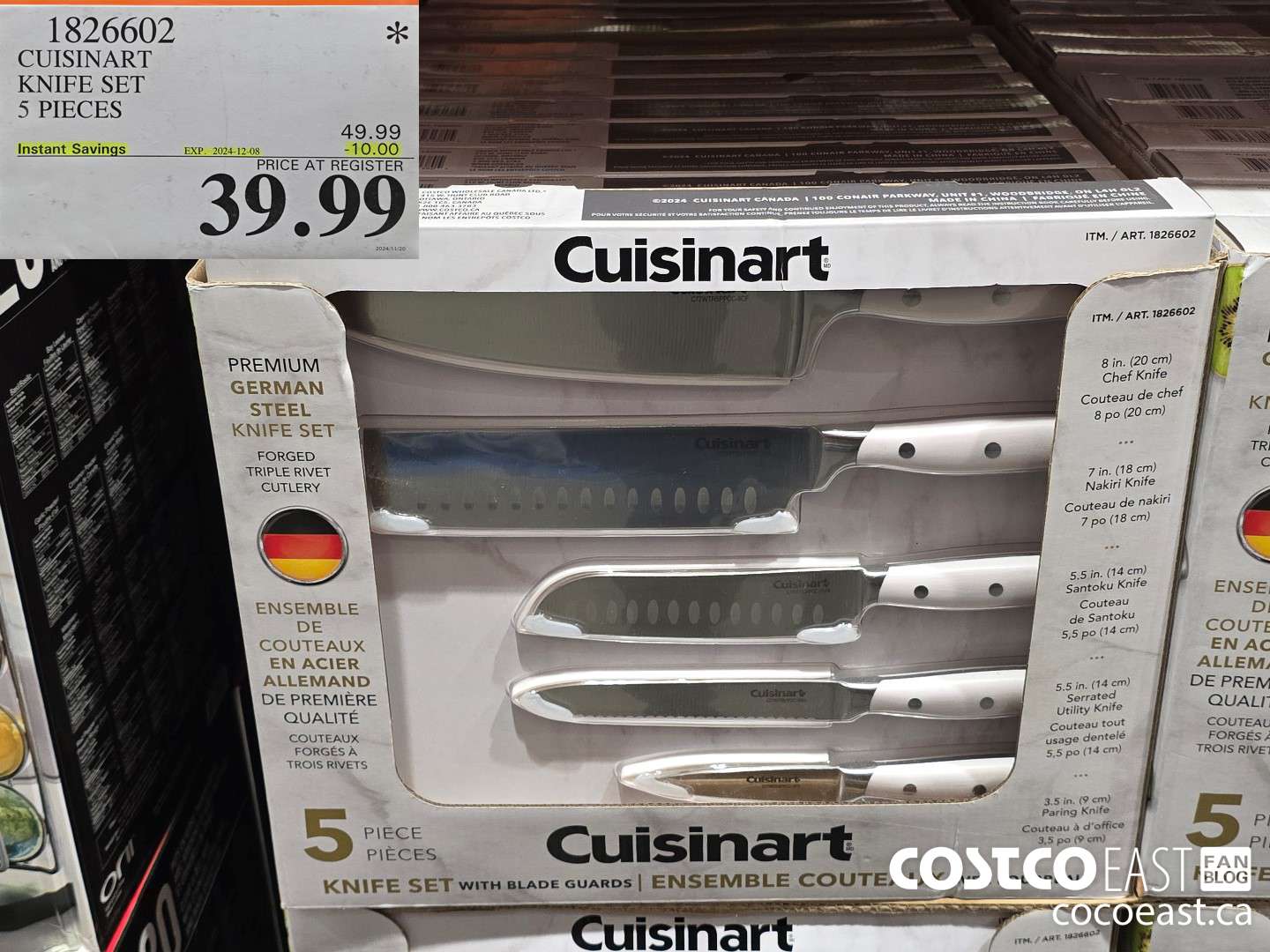 1826602 CUISINART KNIFE SET 5 PIECES ($10.00 INSTANT SAVINGS EXPIRES ON 2024-12-08) $39.99