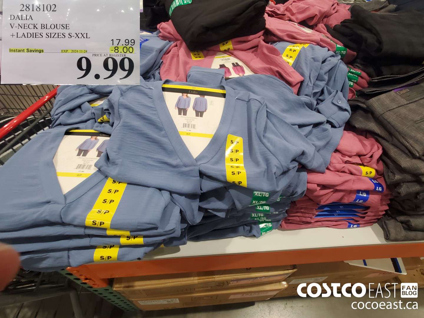 28138102 DALIA V-NECK BLOUSE LADIES SIZES S-XXL ($8.00 INSTANT SAVINGS EXPIRES ON 2024-11-24) $9.99
