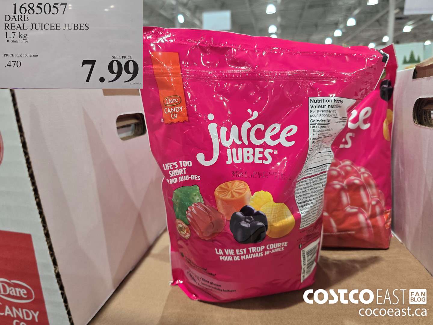 1685057 DARE REAL JUICEE JUBES 1.7 kg $7.99
