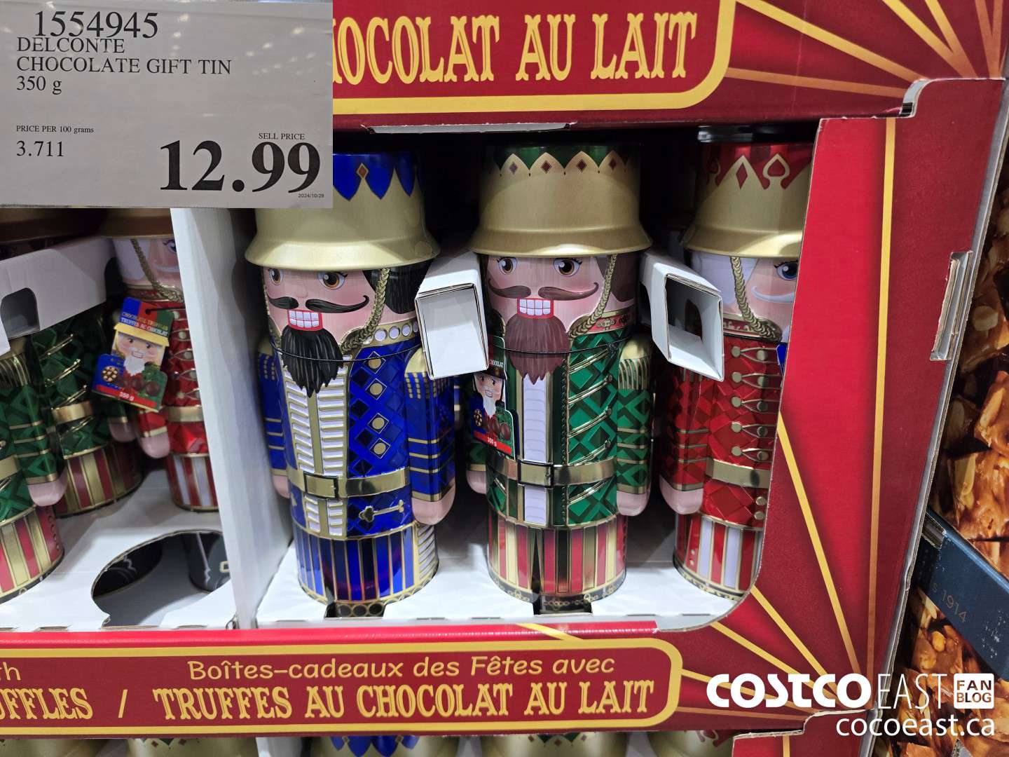 1554945 DELCONTE CHOCOLATE GIFT TIN 350 g $12.99