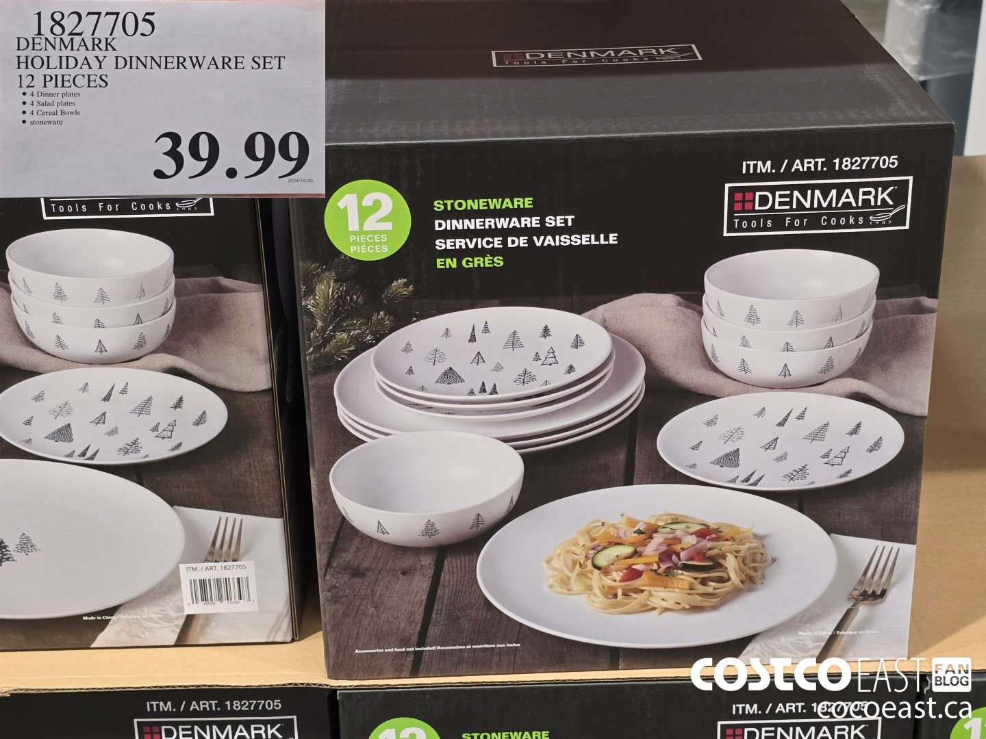 1827705 DENMARK HOLIDAY DINNERWARE SET 12 PIECES $39.99