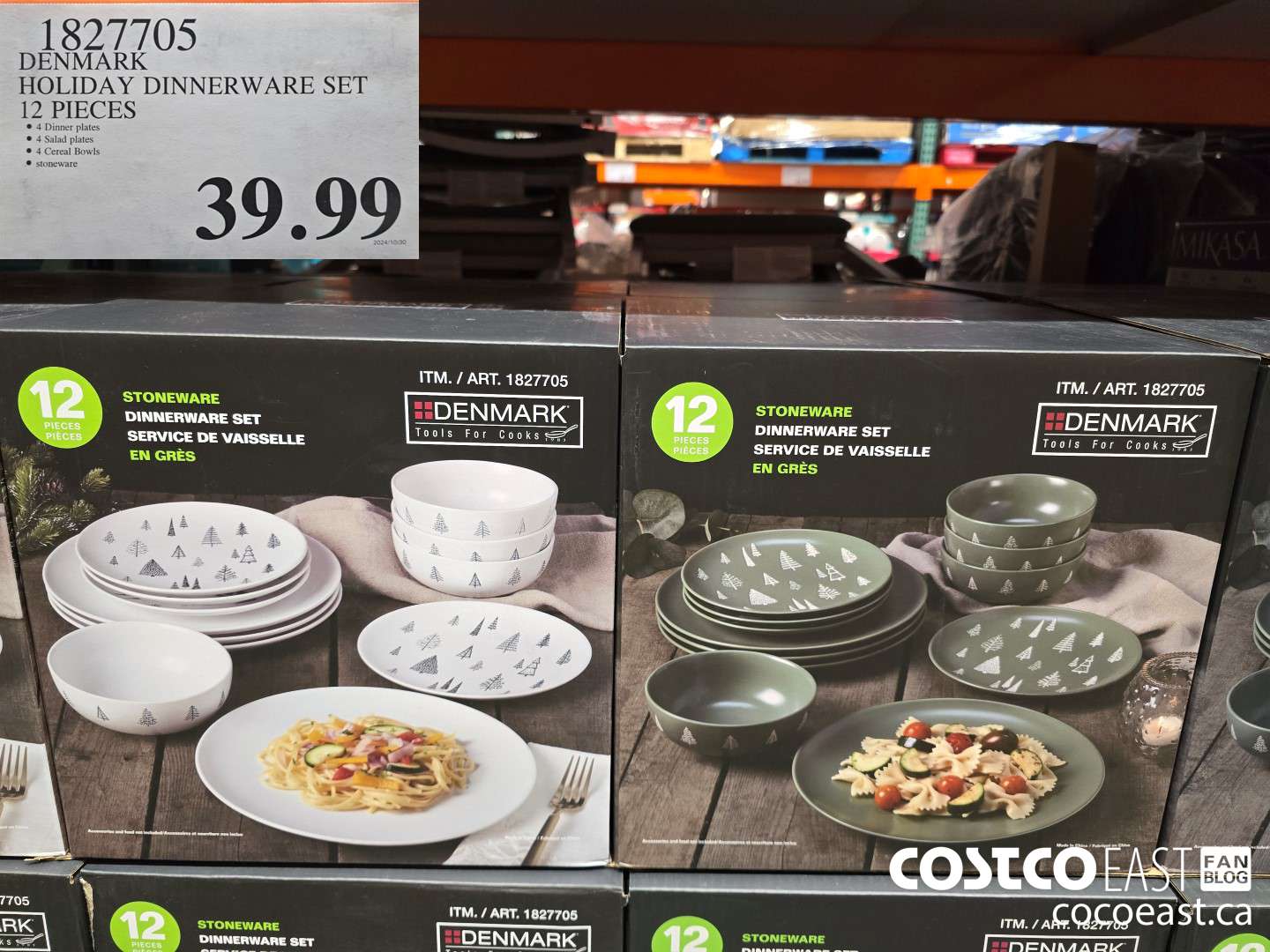 1827705 DENMARK HOLIDAY DINNERWARE SET 12 PIECES $39.99