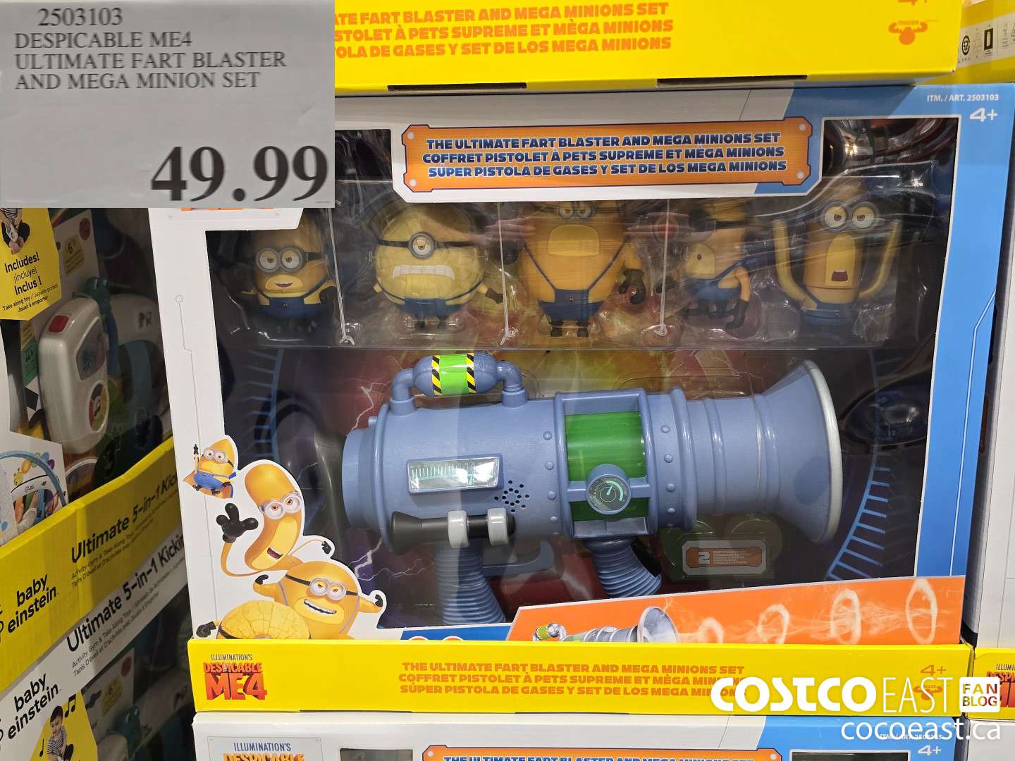 2503103 DESPICABLE ME4 ULTIMATE FART BLASTER AND MEGA MINION SET $49.99