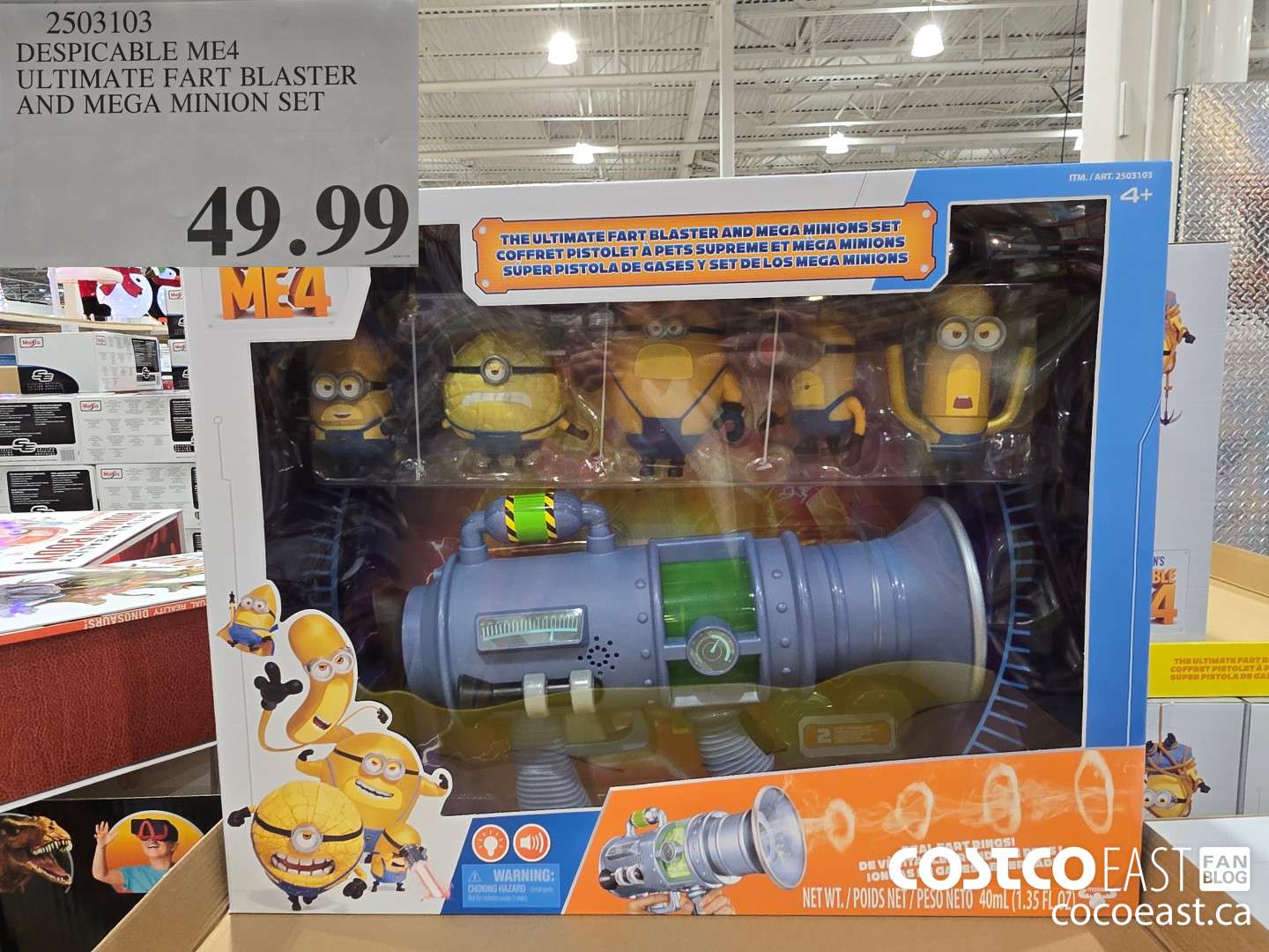 2503103 DESPICABLE ME4 ULTIMATE FART BLASTER AND MEGA MINION SET $49.99