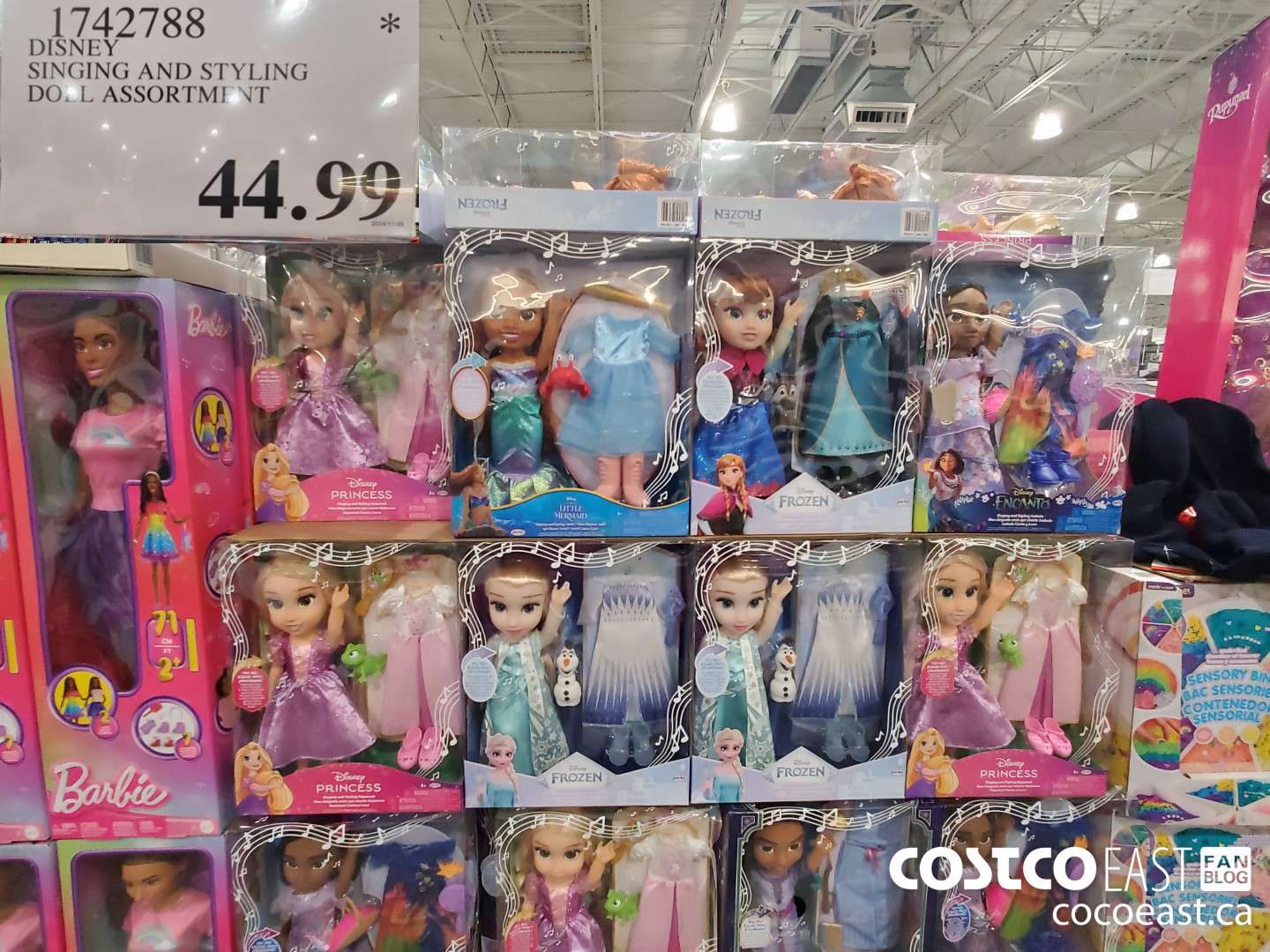 1742788 DISNEY SINGING AND STYLING DOLL ASSORTMENT $44.99