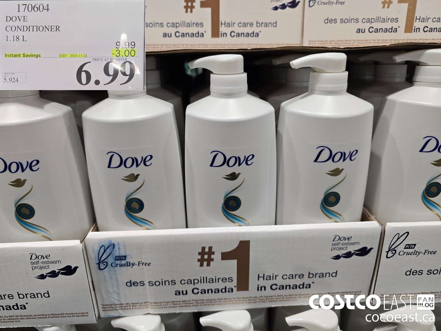 170604 DOVE CONDITIONER 1.18L ($3.00 INSTANT SAVINGS EXPIRES ON 2024-11-24) $6.99